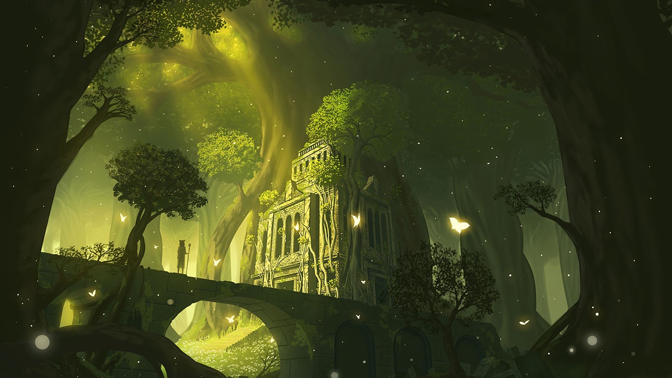 ruin temple forest fantasy art Gallery HD Wallpaper