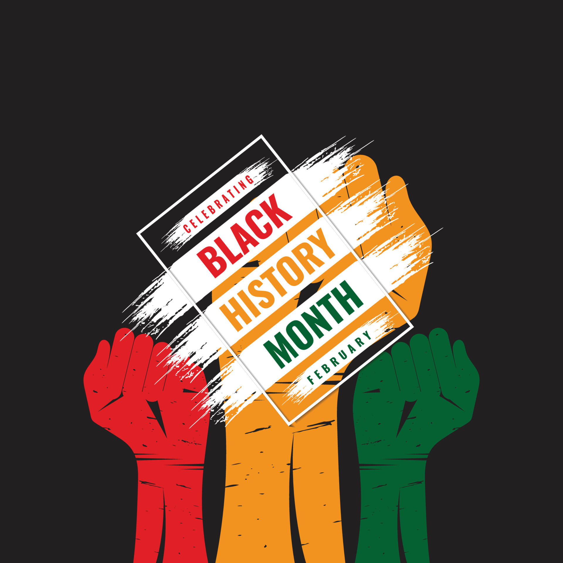 Black history month 2024 African American history celebration vector illustration