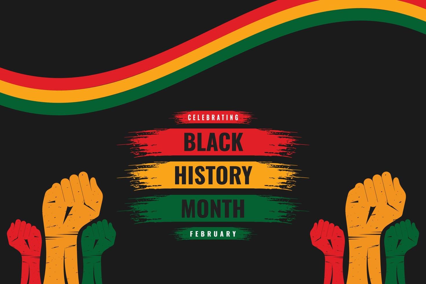 PrBlack history month 2024 African American history celebration vector illustration