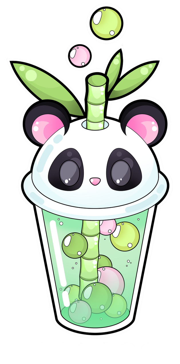 Bear bubble tea. Dessin kawaii panda, Carnet de dessin, Dessin kawaii