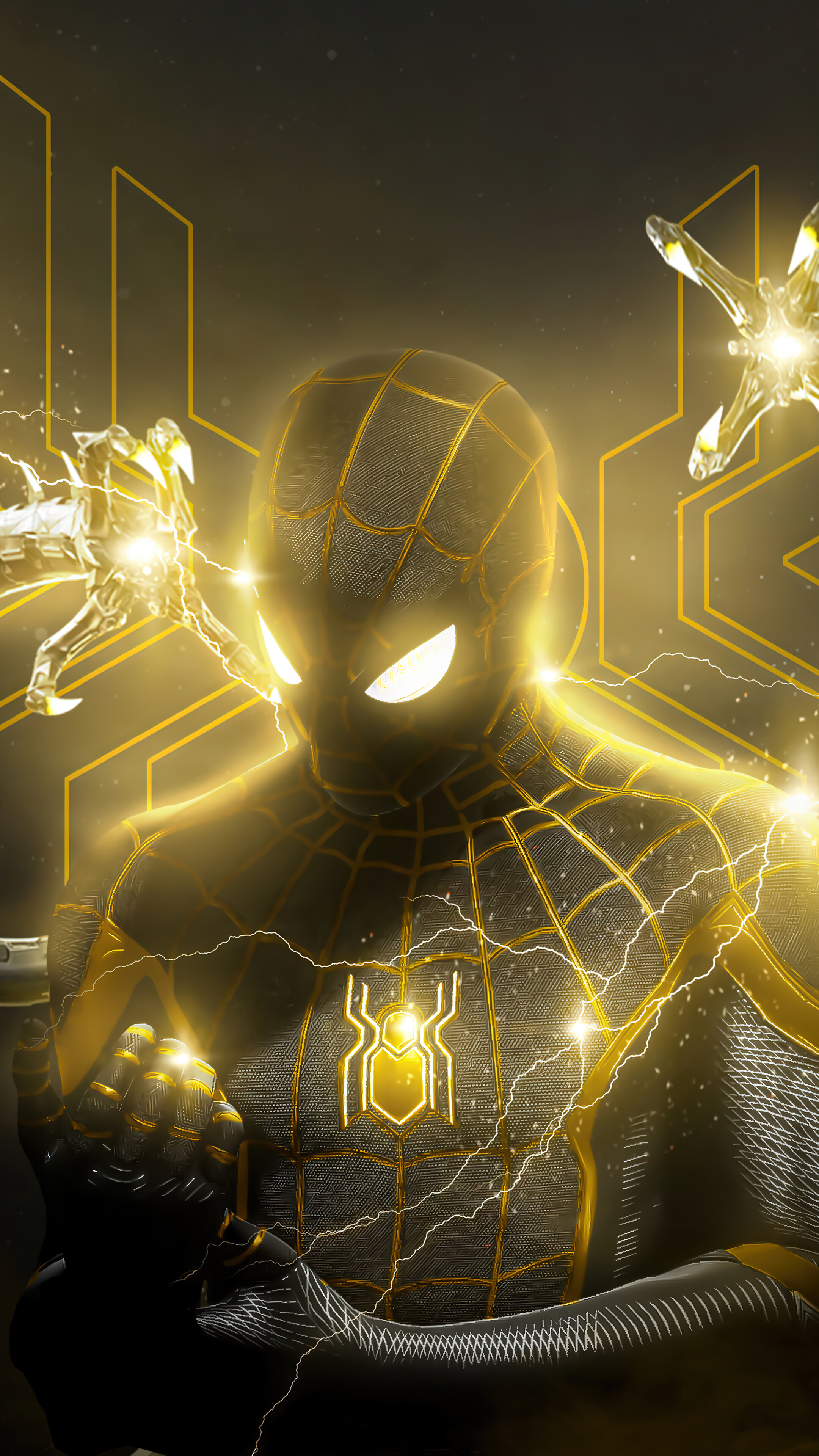 Free download Spider Man No Way Home Black Gold Suit Wallpaper iPhone Phone 4K [2160x3840] for your Desktop, Mobile & Tablet. Explore Black With Gold Wallpaper. Black And Gold