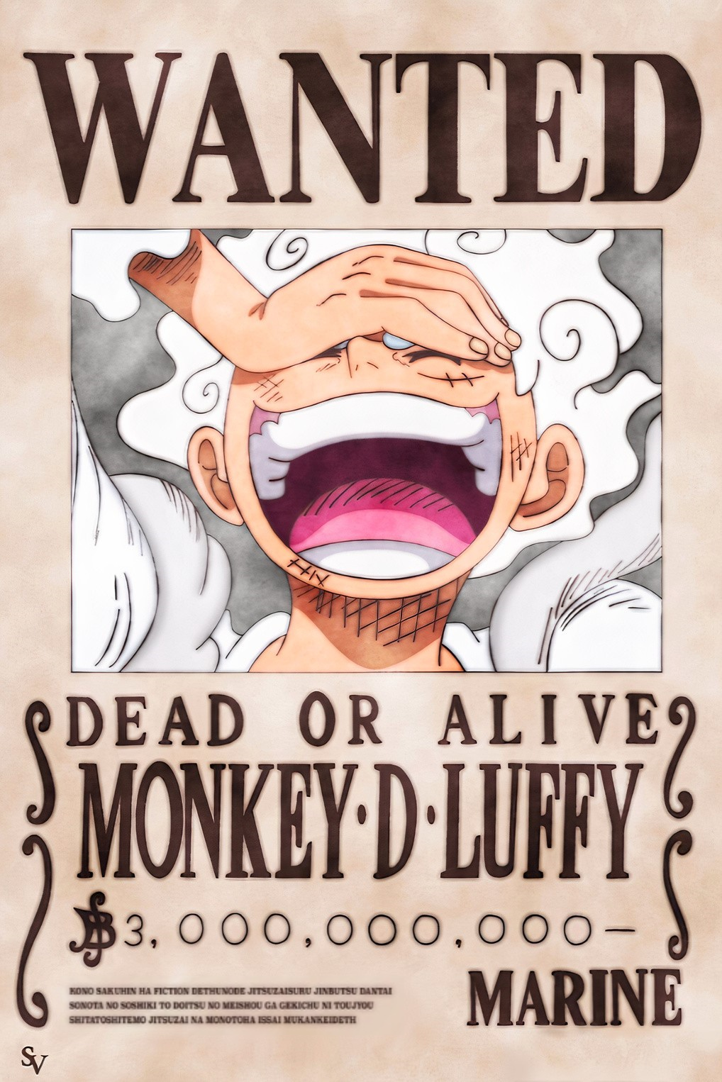 Luffy's new wanted poster, Hope u like