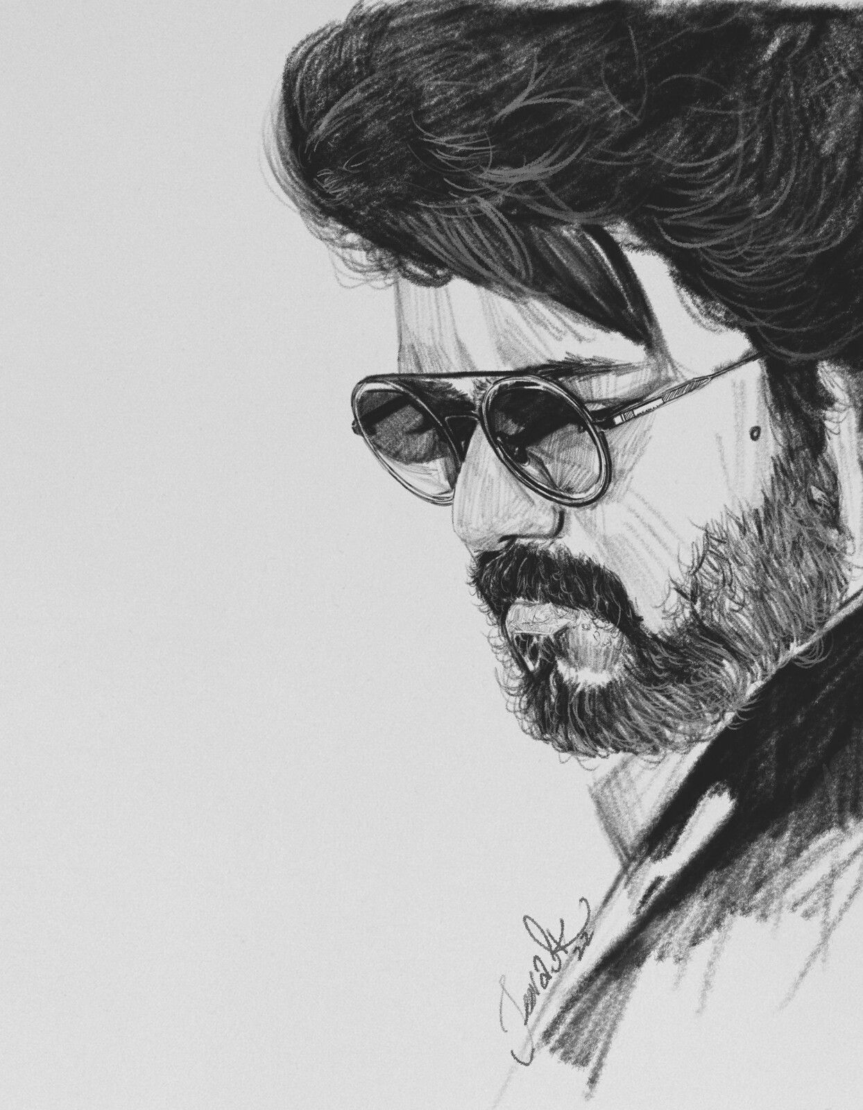 Beast Thalapathy Vijay Pencil Sketch 2022 #Beast #BeastFromApril13 #ThalapathyVijay #JollyOGymkhana, Je. Best friends shoot, Blue background image, Drawing desk