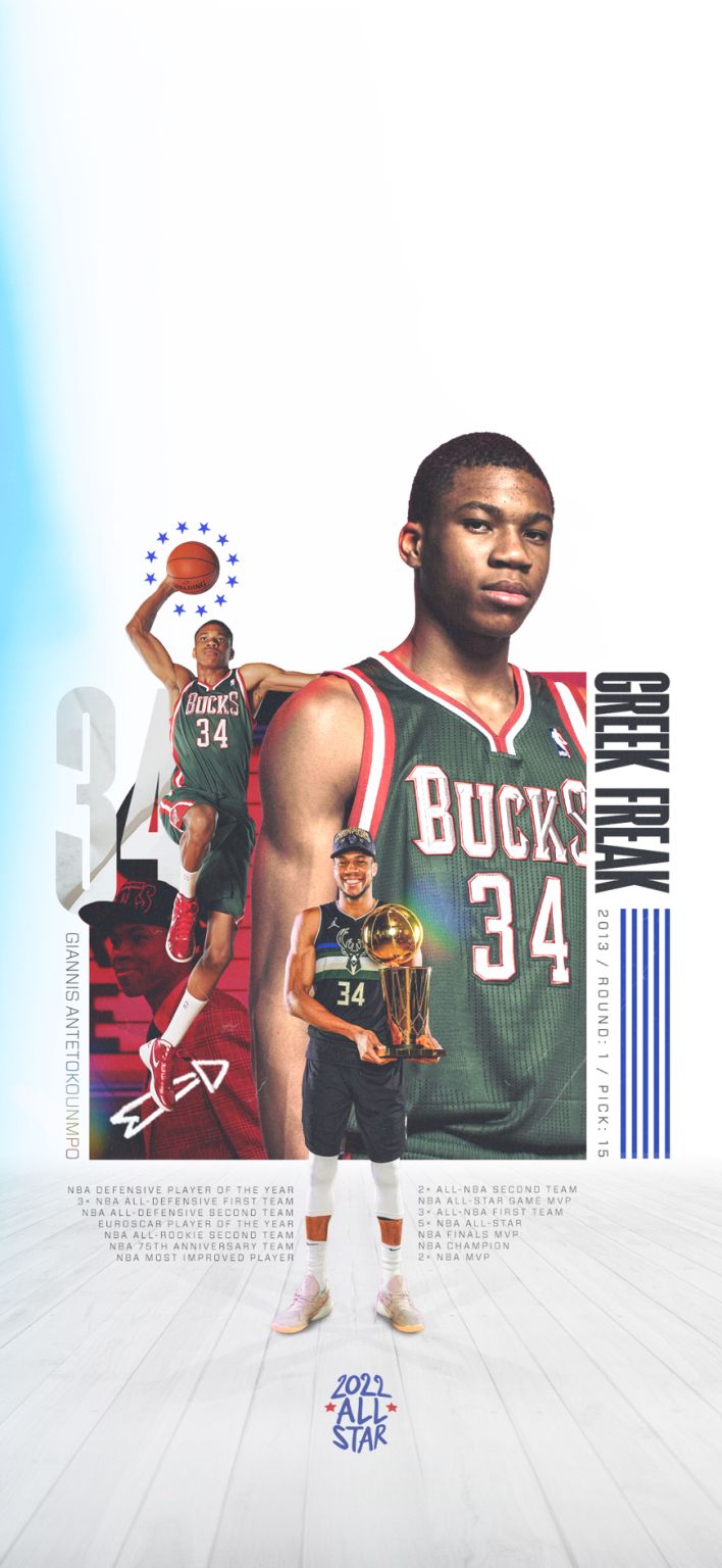 Giannis Wallpaper Rookie to Champ. crisp! #NBAAllStar