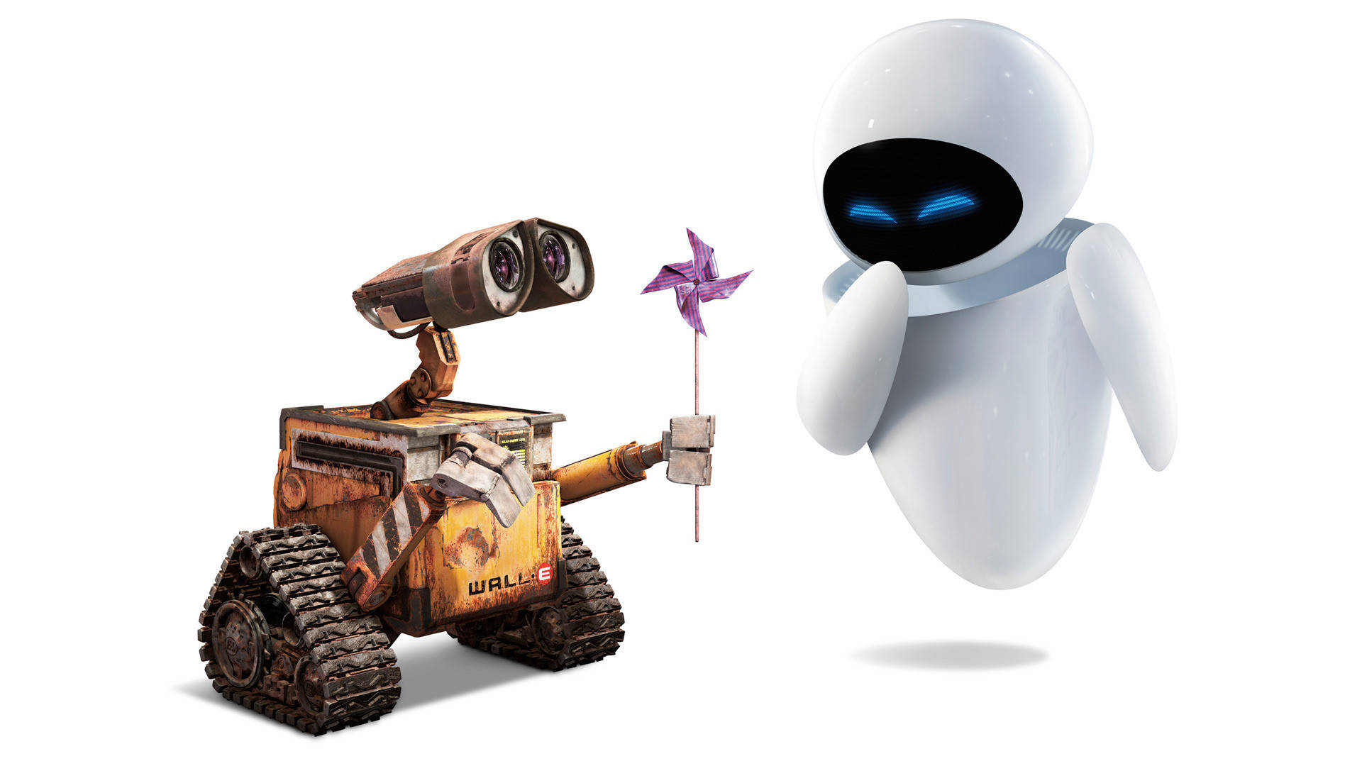 Download Wall E Gives Pinwheel To Eve Wallpaper