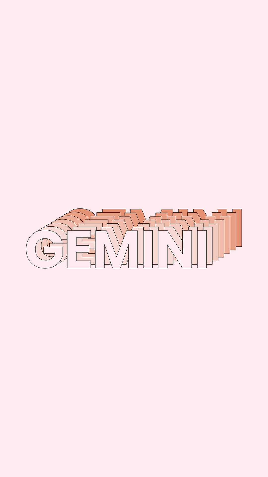 Download Gemini Pink Typography Wallpaper