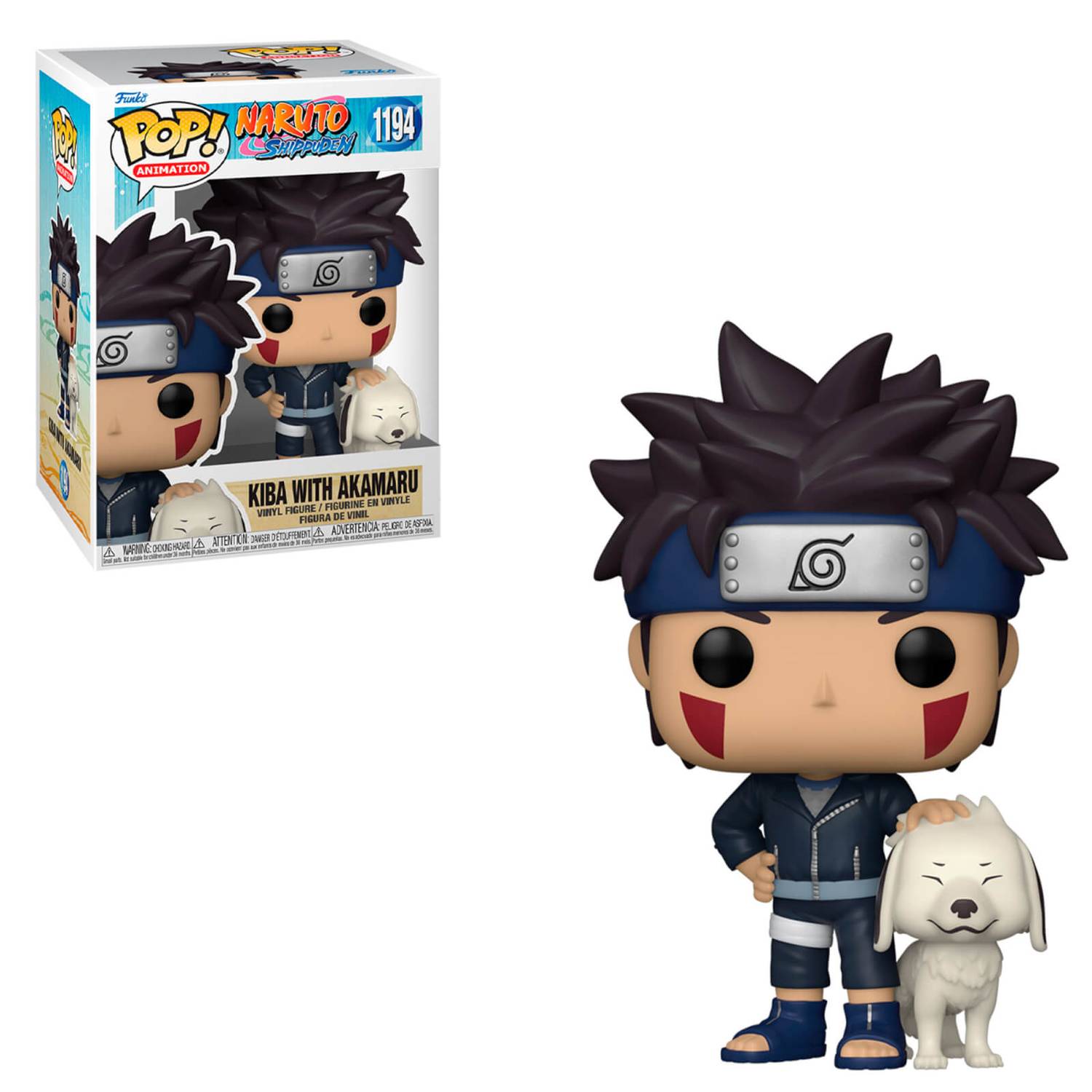 Naruto Kiba and Akamaru Funko Pop! Vinyl. Pop In A Box US