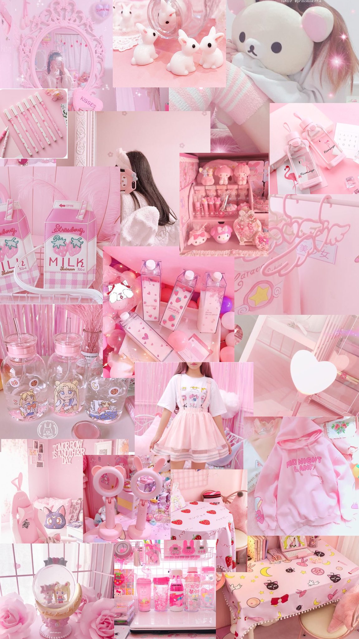 Strawberry Milk Collage Wallpapers - Wallpaper Cave
