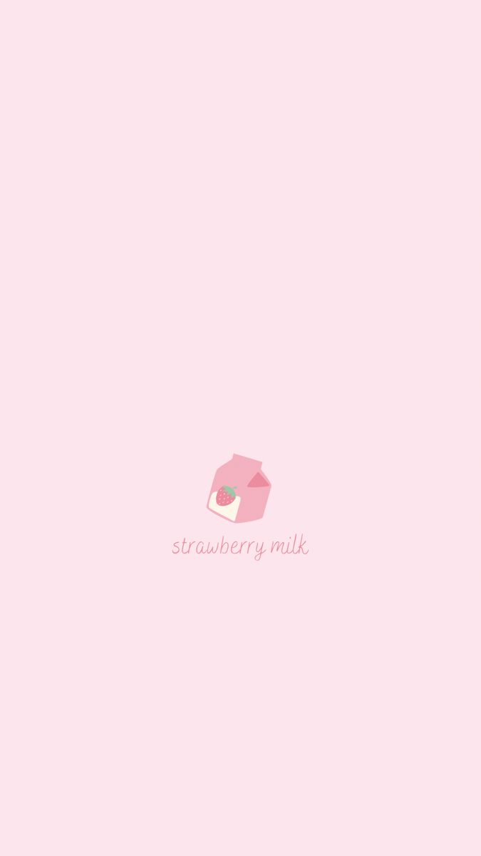 strawberry milk. iPhone wallpaper kawaii, Cow wallpaper, Pastel pink wallpaper
