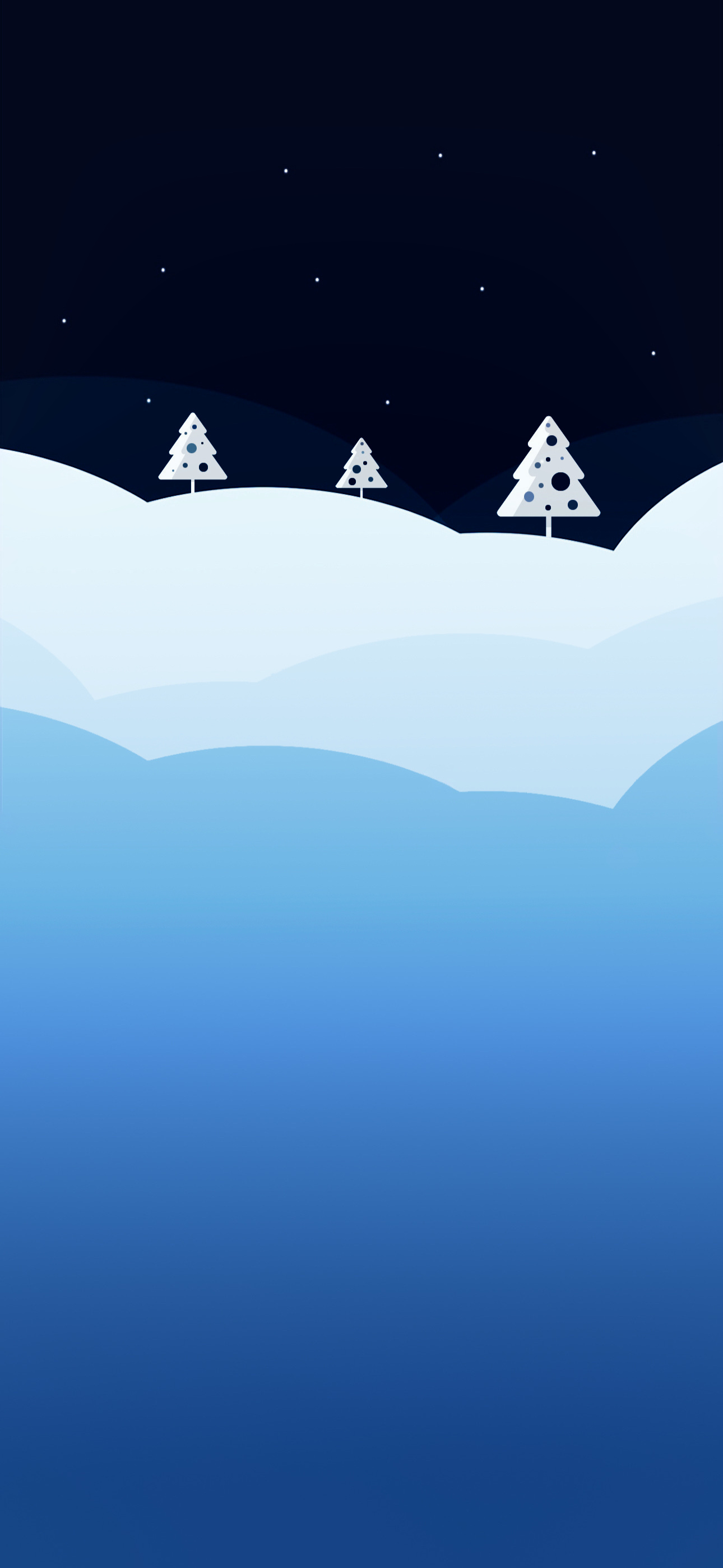 Minimal, snowy Winter wallpaper pack for iPhone