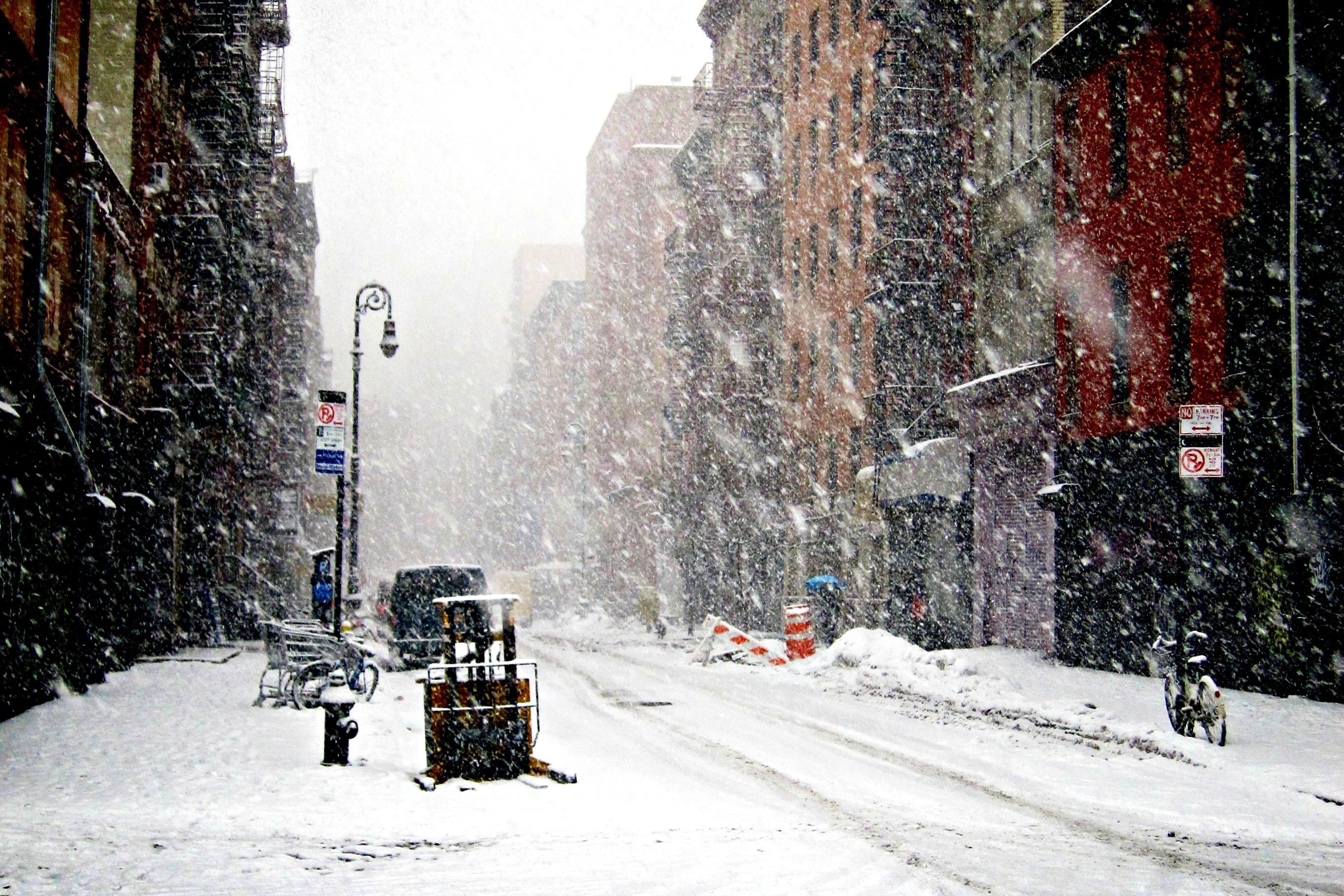 New York City Winter Wallpaper and Background 4K, HD, Dual Screen