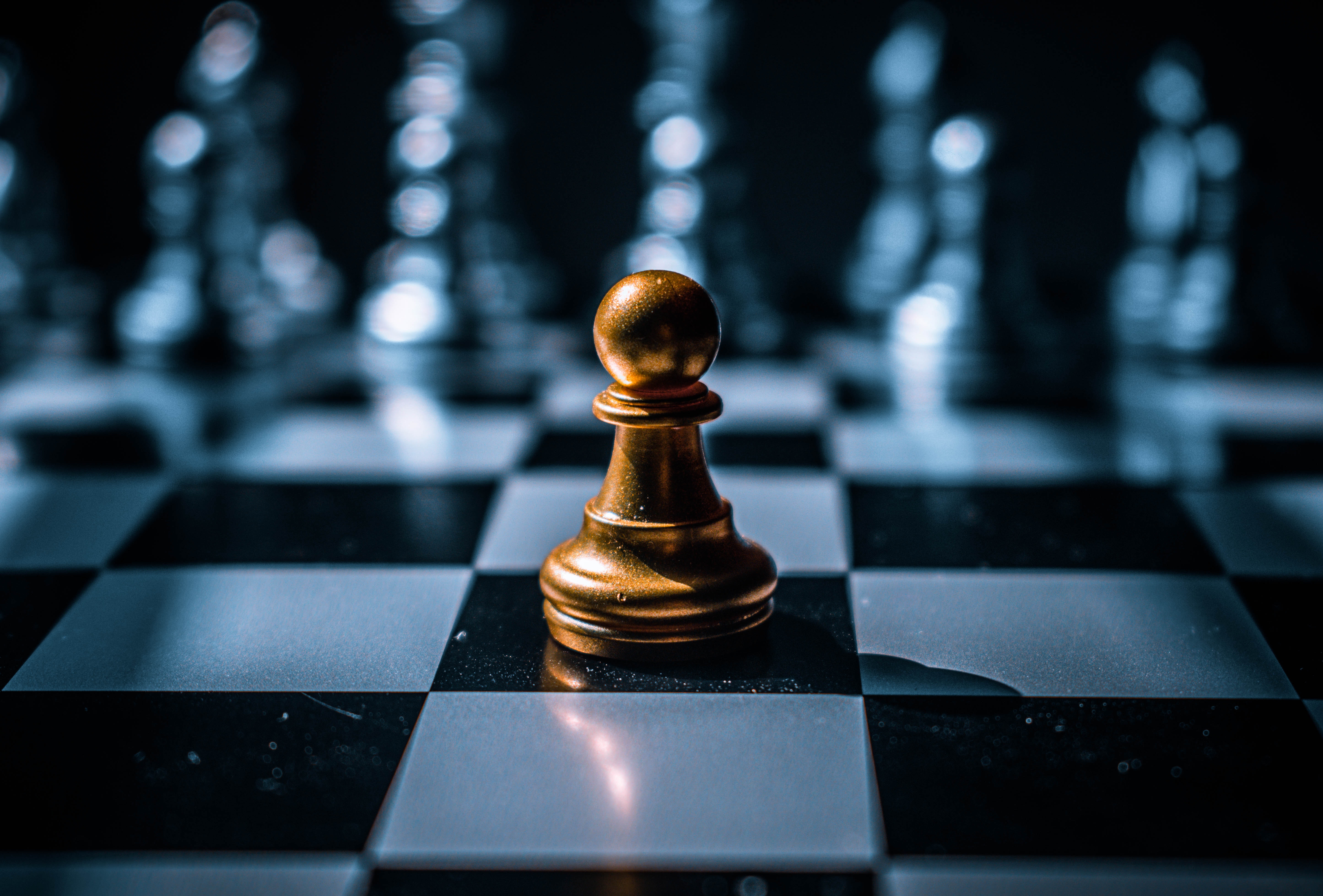 Close Up of a Pawn on a Chess Board · Free