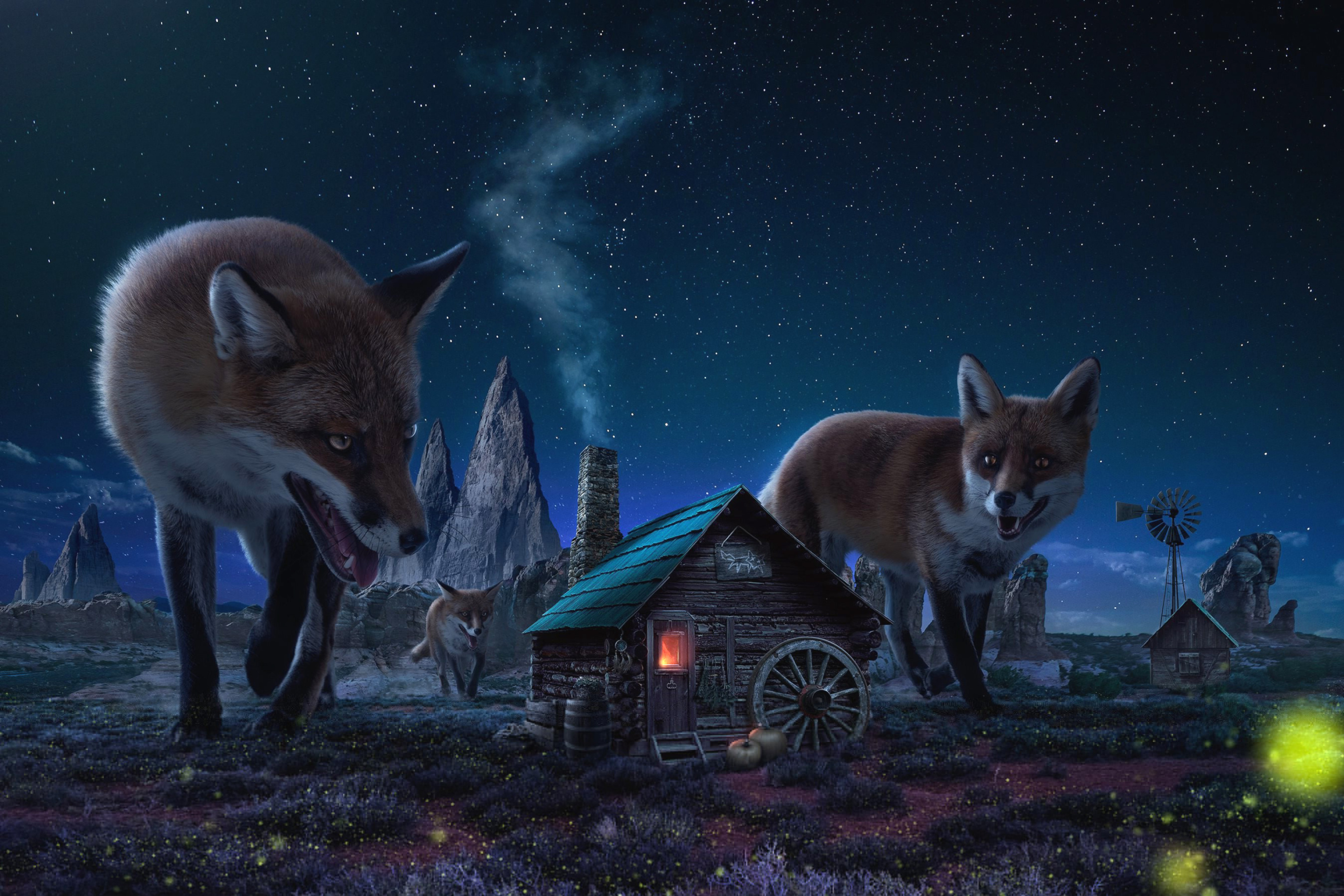 fantasy fox wallpaper