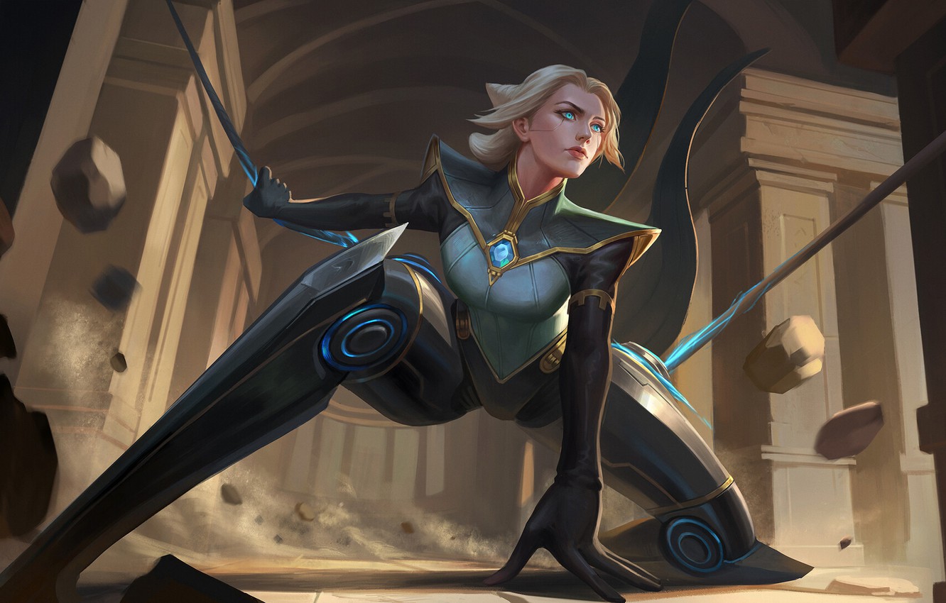 Wallpaper look, girl, stand, Camille, League Of Legends image for desktop, section игры