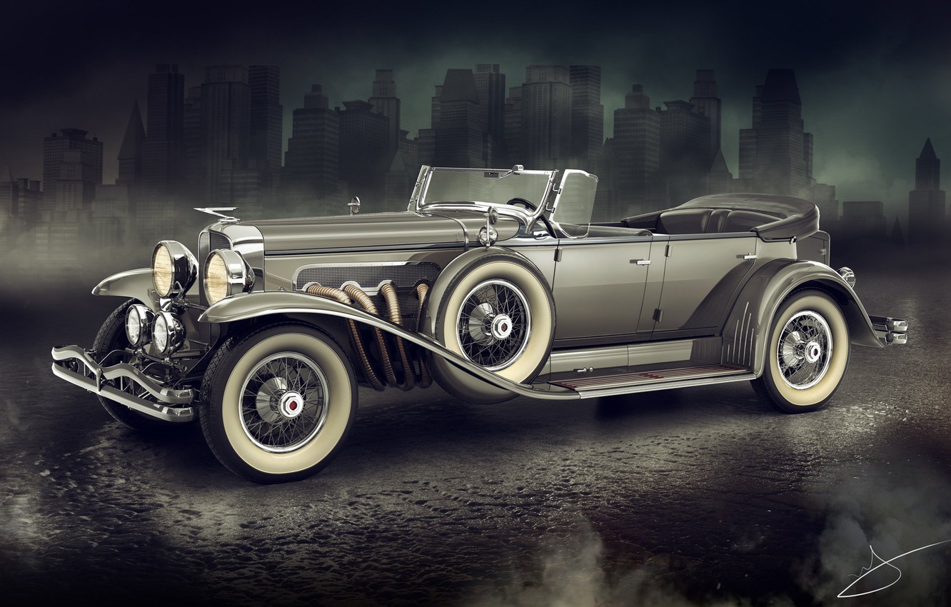 Wallpaper the city, car, 1929 Duesenberg Model J Dual Cowl Phaeton image for desktop, section рендеринг