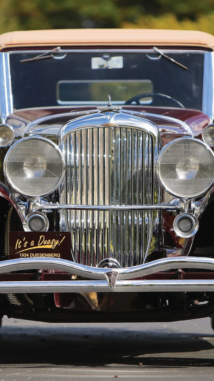 Download wallpaper 750x1334 1934 duesenberg model sj, classic car, front, iphone 7, iphone 8, 750x1334 HD background, 9113