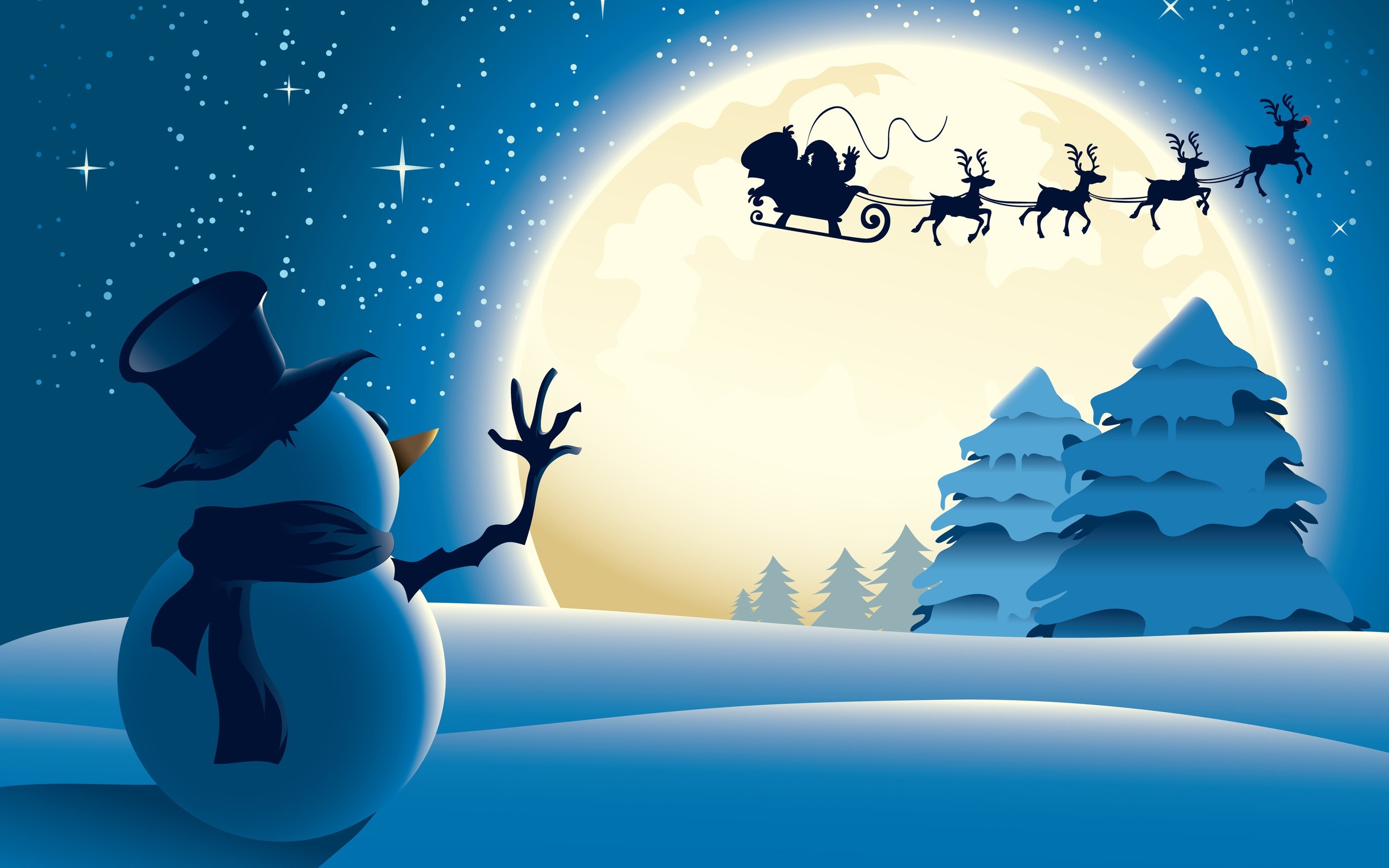 illustration, snow, cartoon, snowman, New Year, screenshot, computer Gallery HD Wallpaper