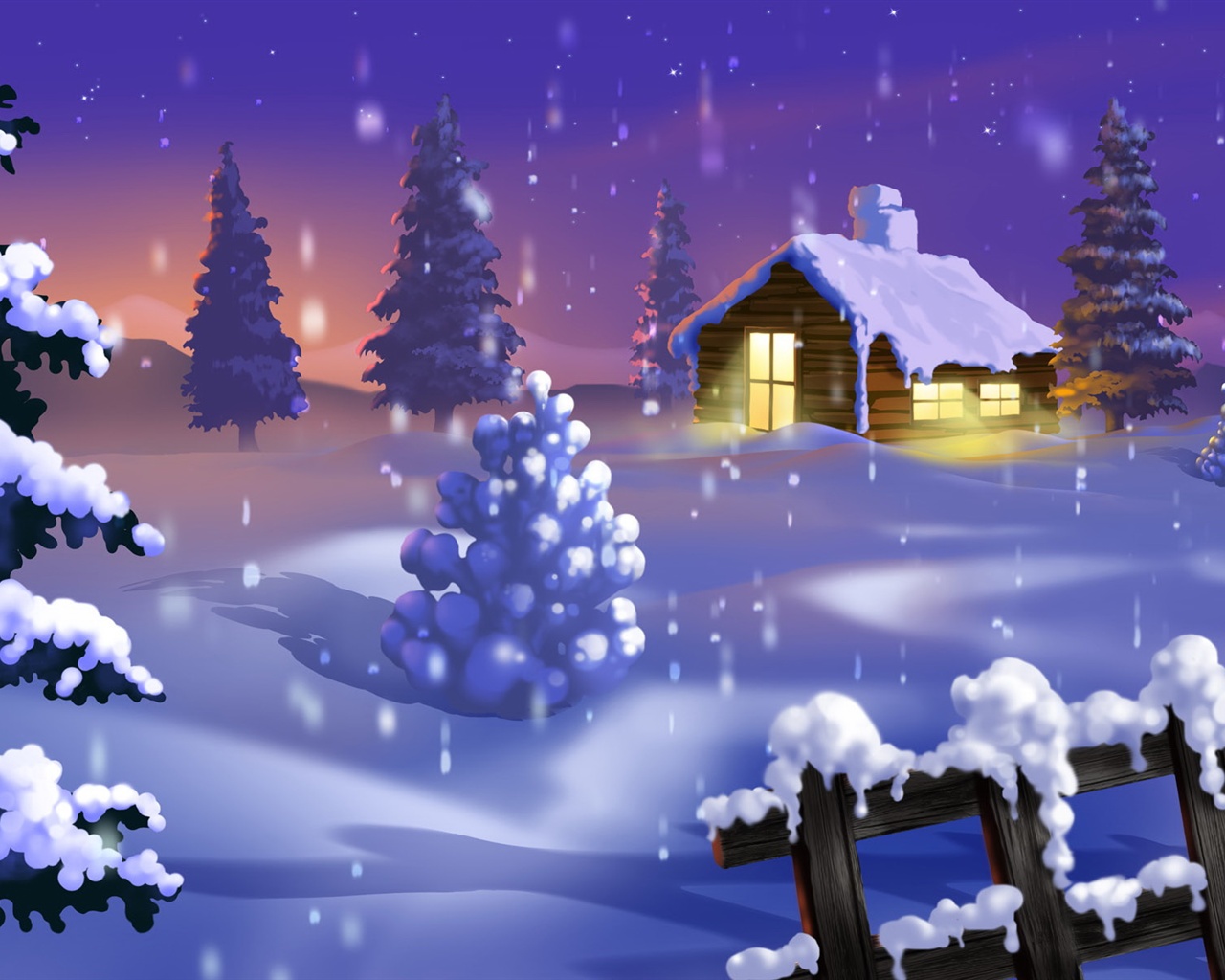 Wallpaper Christmas house and snow 1920x1200 HD Picture, Image