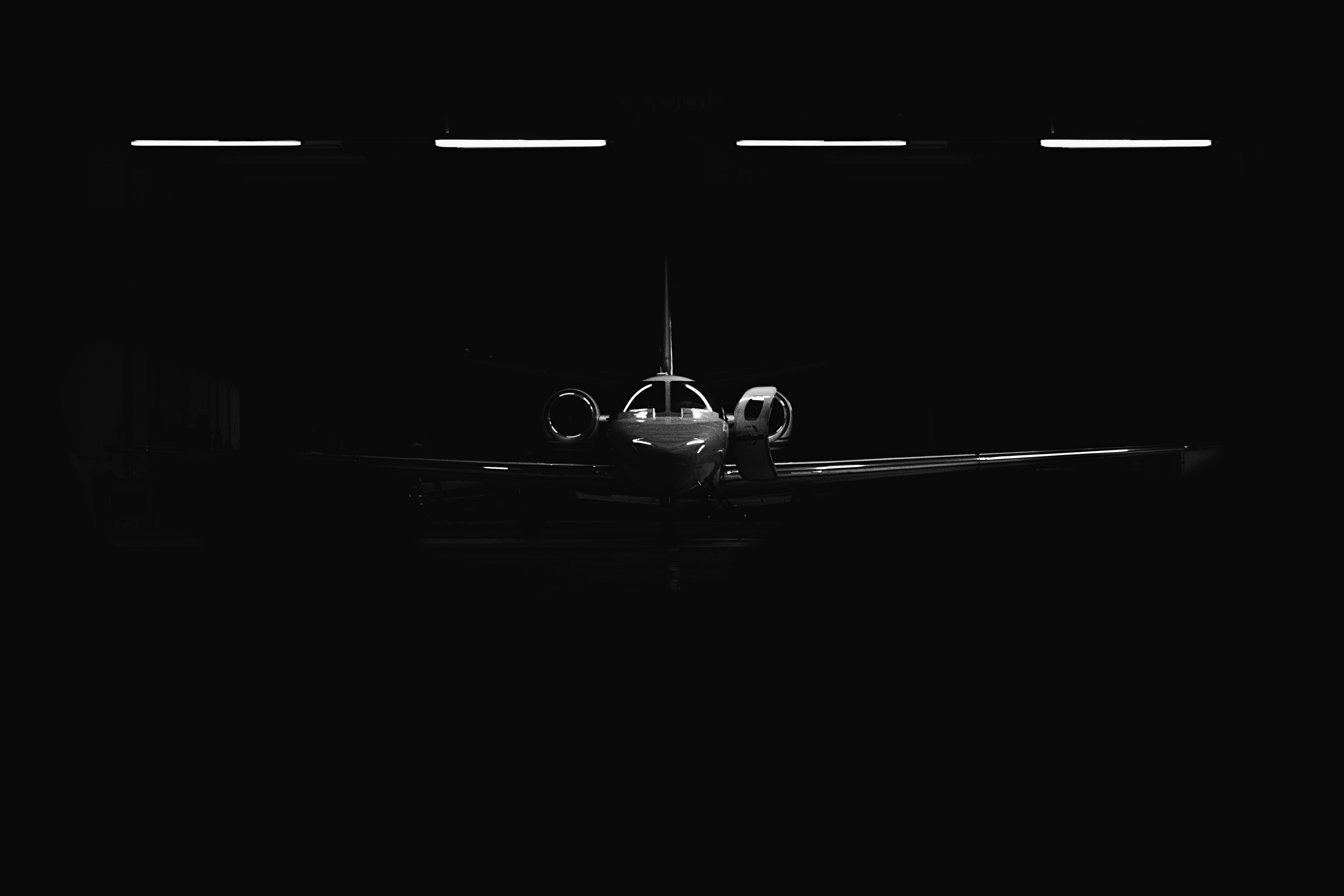 airplane, Lights, Dark Wallpaper HD / Desktop and Mobile Background