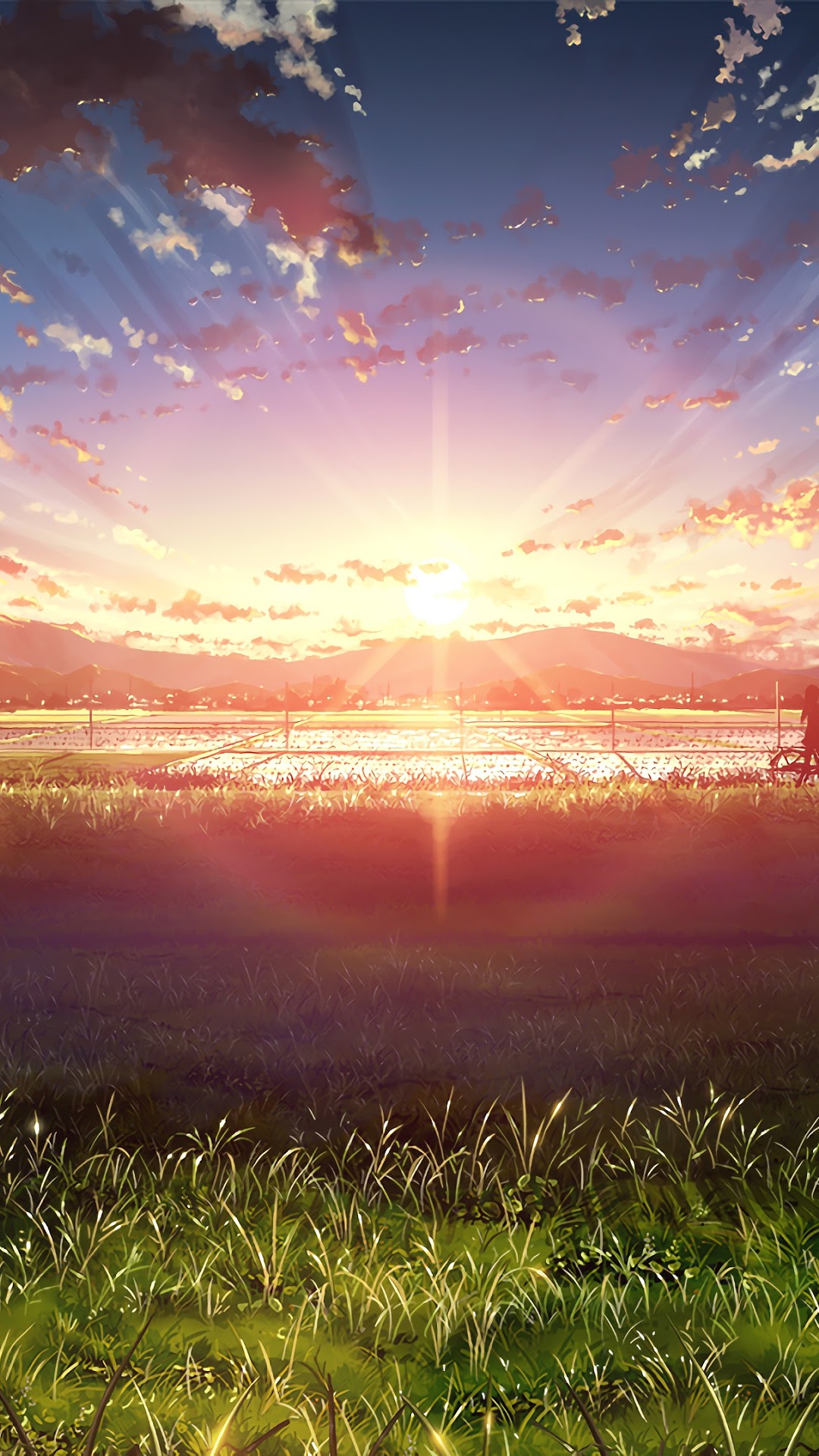 Anime, Sunrise, Landscape, Sky, Clouds, Scenery HD Gallery HD Wallpaper