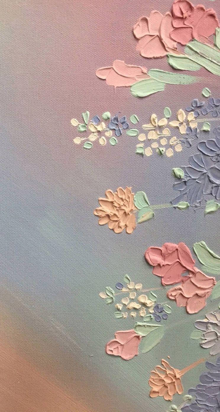 Download Aesthetic Vintage iPad Pastel Flowers Wallpaper