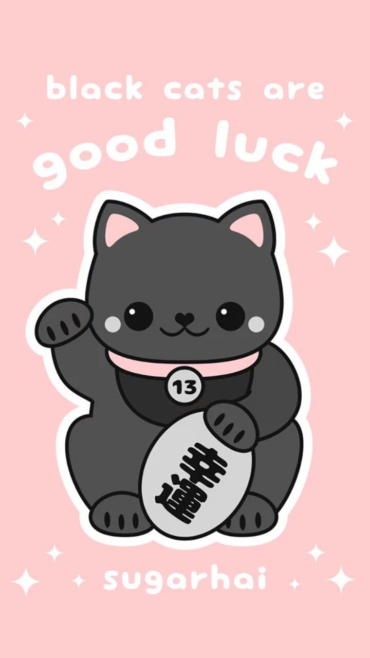Kawaii Cute Black Cat Wallpapers Wallpaper Cave Wp11947418