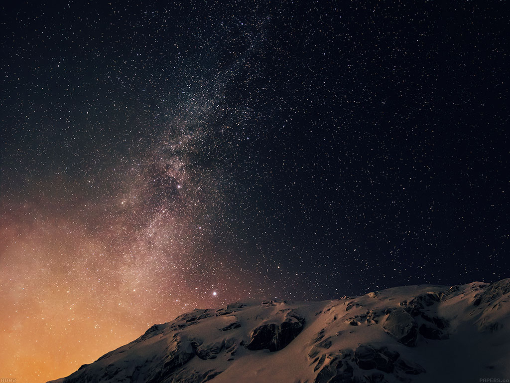 Wallpaper Apple Ios8 Iphone6 Plus Official Darker Starry Night Wallpaper