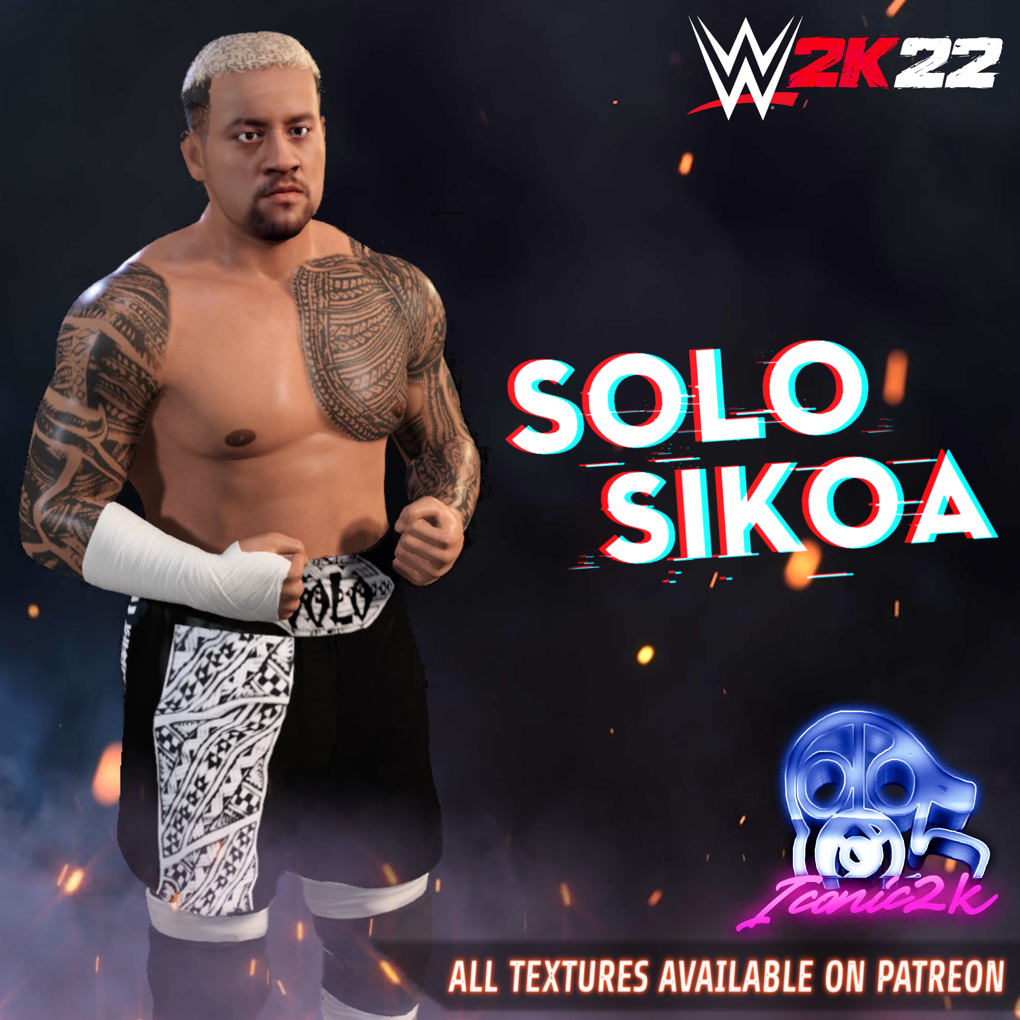 Solo Sikoa CAW available now in WWE 2K22. Use the search tag #ICONIC2K