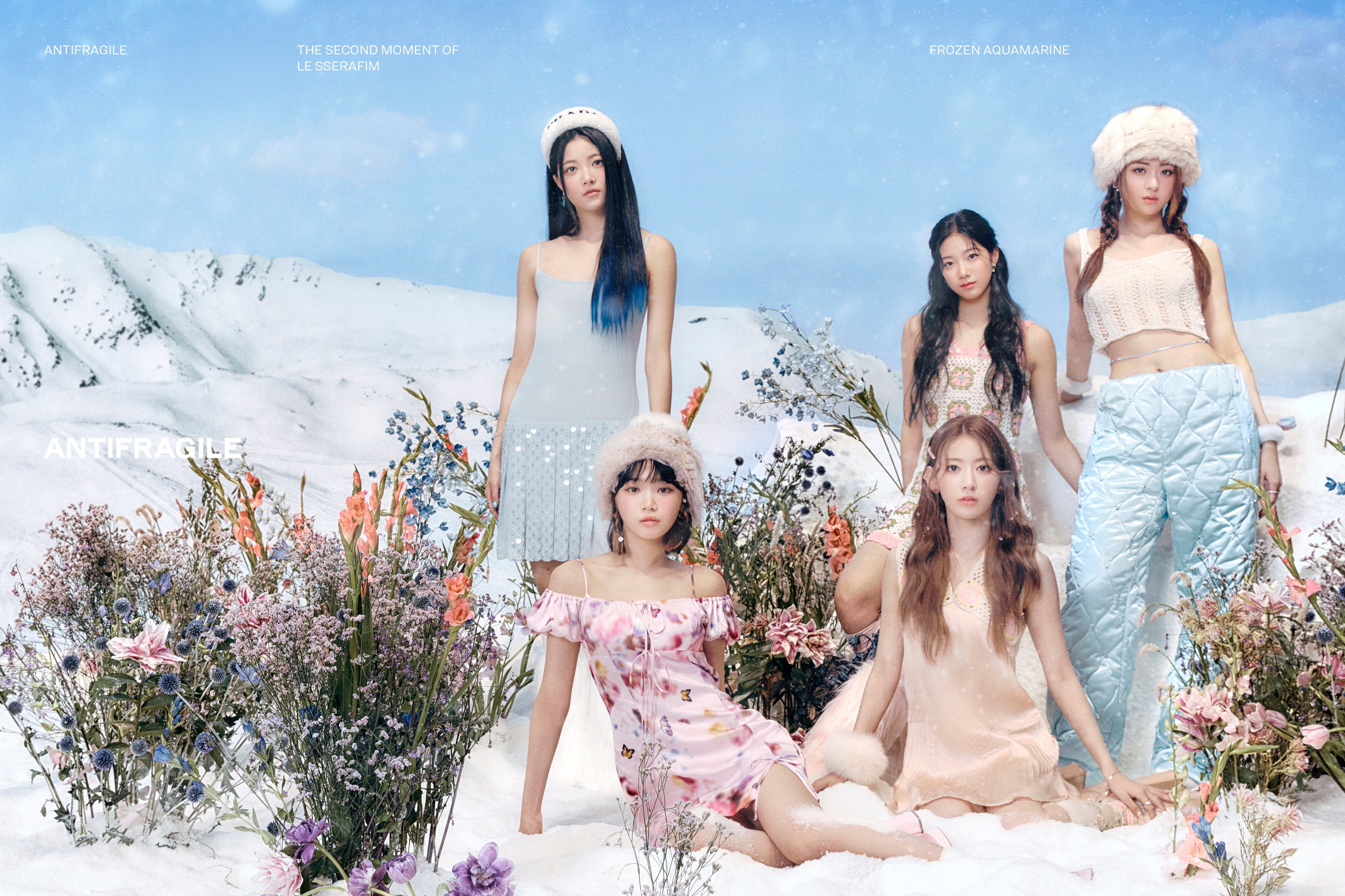 LE SSERAFIM Antifragile Teaser Photo Aquamarine Ver. (UHD HQ HR)-Pop Database Dbkpop.com