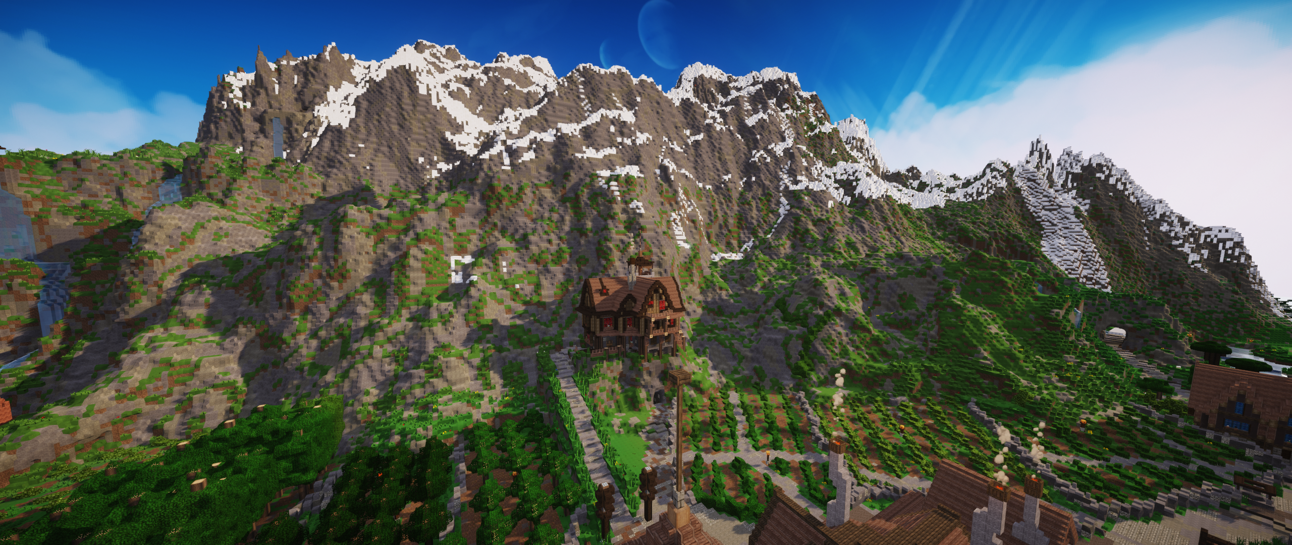 My Minecraft mountain range. Minecraft mountain, Minecraft picture, Landscape