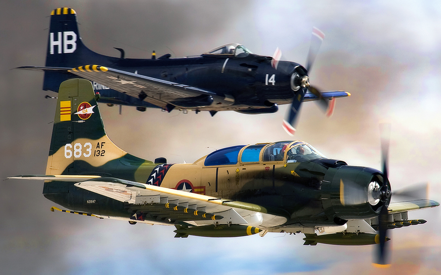 image Airplane Douglas A 1 Skyraider Aviation