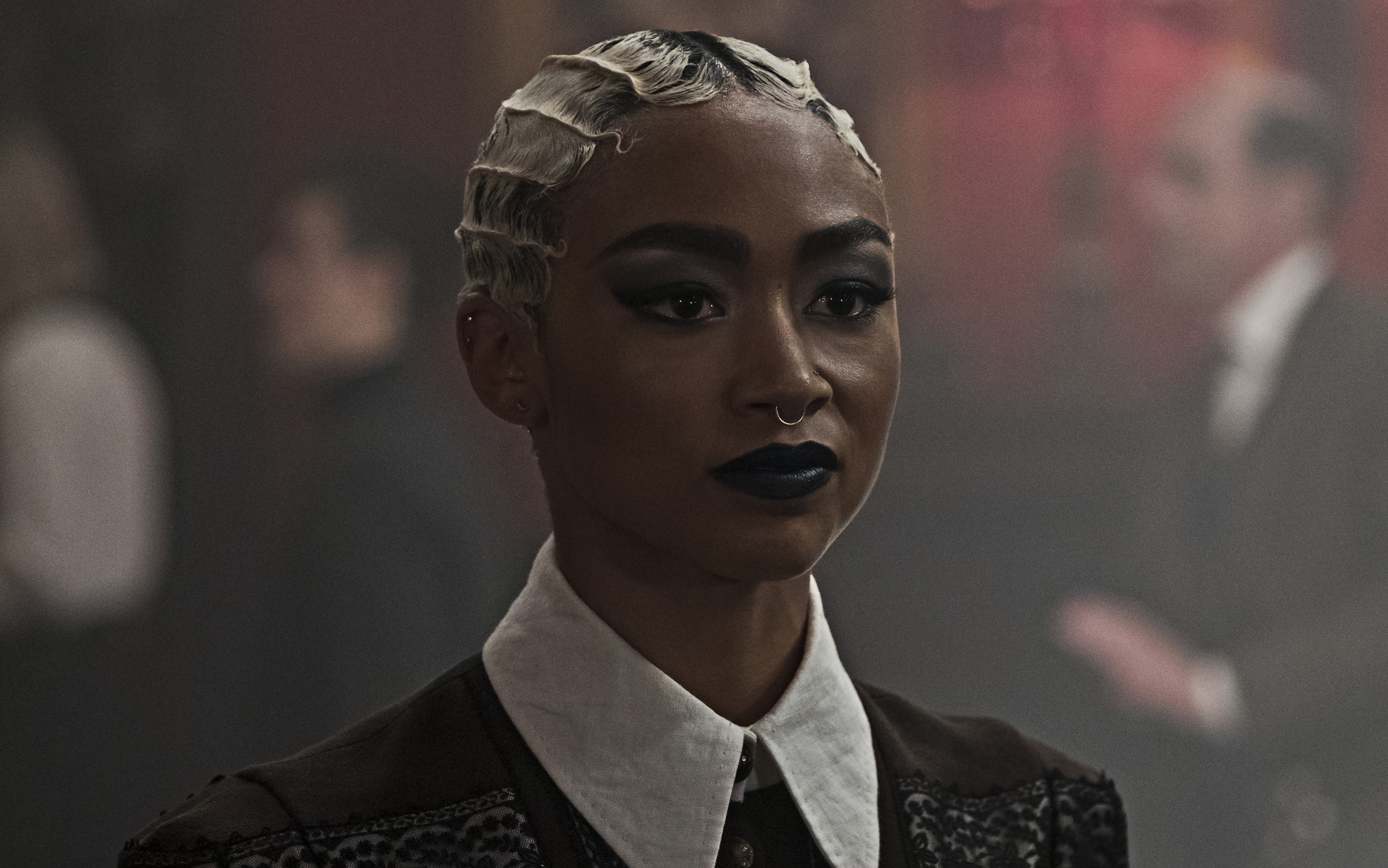 Download wallpaper Tati Gabrielle, portrait, American actress, popular american actresses, Tatiana Gabrielle Hobson for desktop with resolution 2880x1800. High Quality HD picture wallpaper