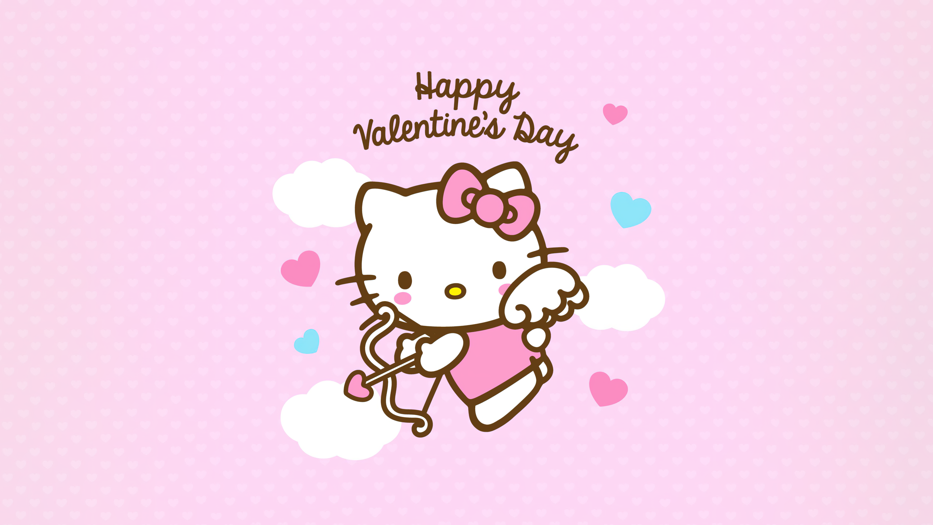 Happy Valentine's Day Wallpaper 4K, Hello Kitty, Celebrations Valentine's Day