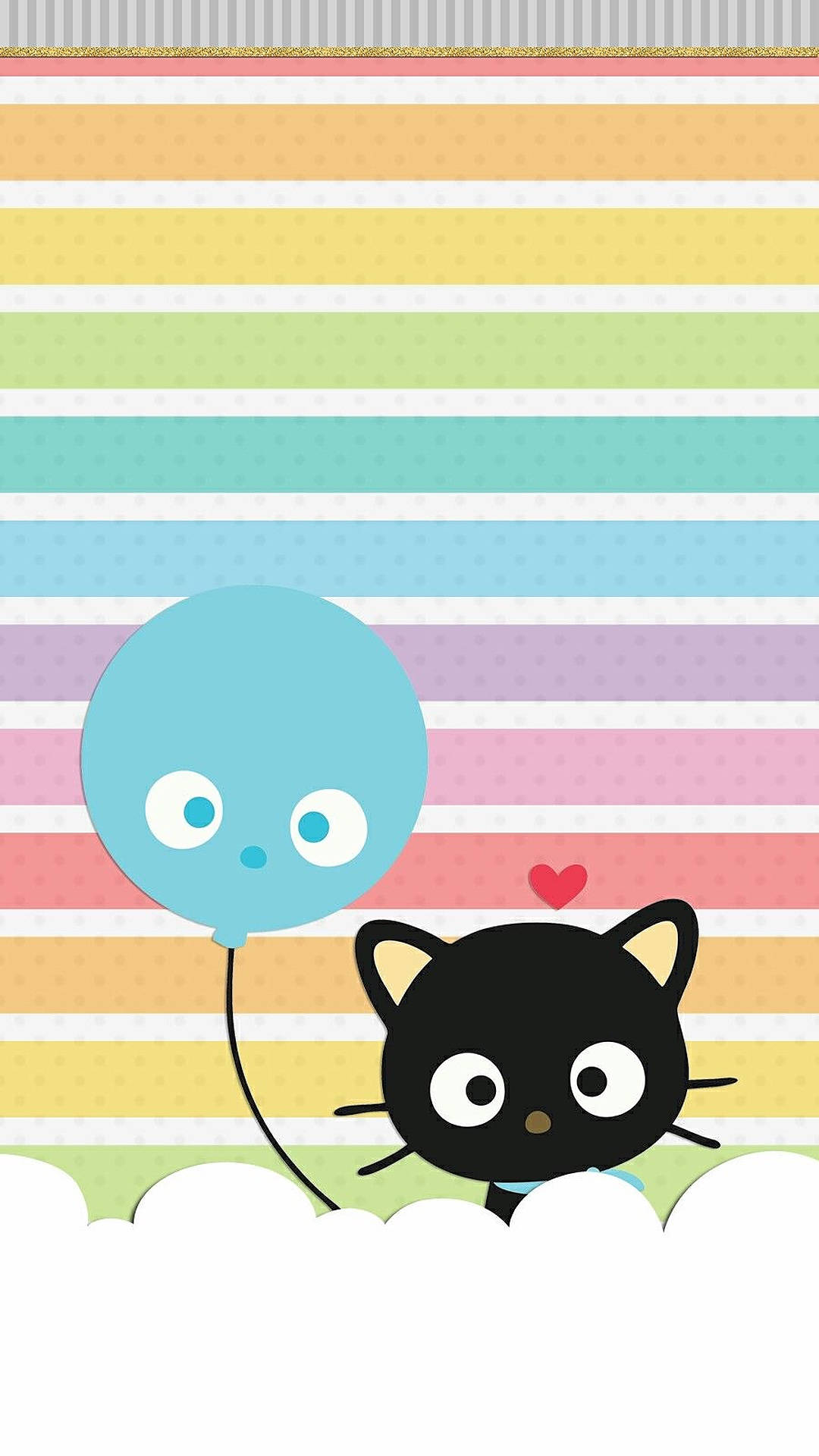 Download Cute Chococat With Balloon Wallpaper
