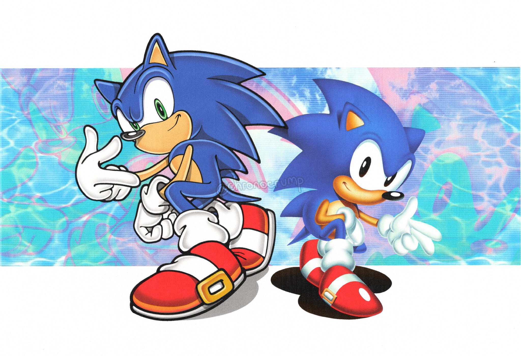 Self Made Classic Sonic And Modern Sonic  R MoonPissing Yellow Sonic HD  phone wallpaper  Peakpx
