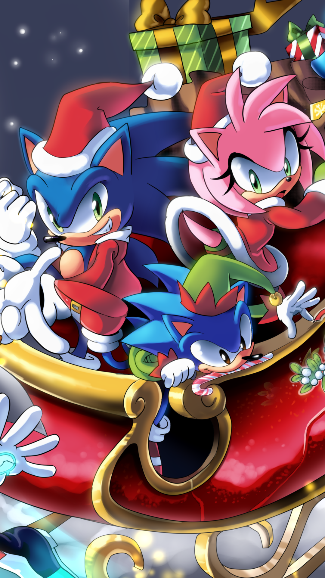 Video Game Sonic the Hedgehog, Classic Sonic, Amy Rose, 1080x1920 Phone HD Wallpaper