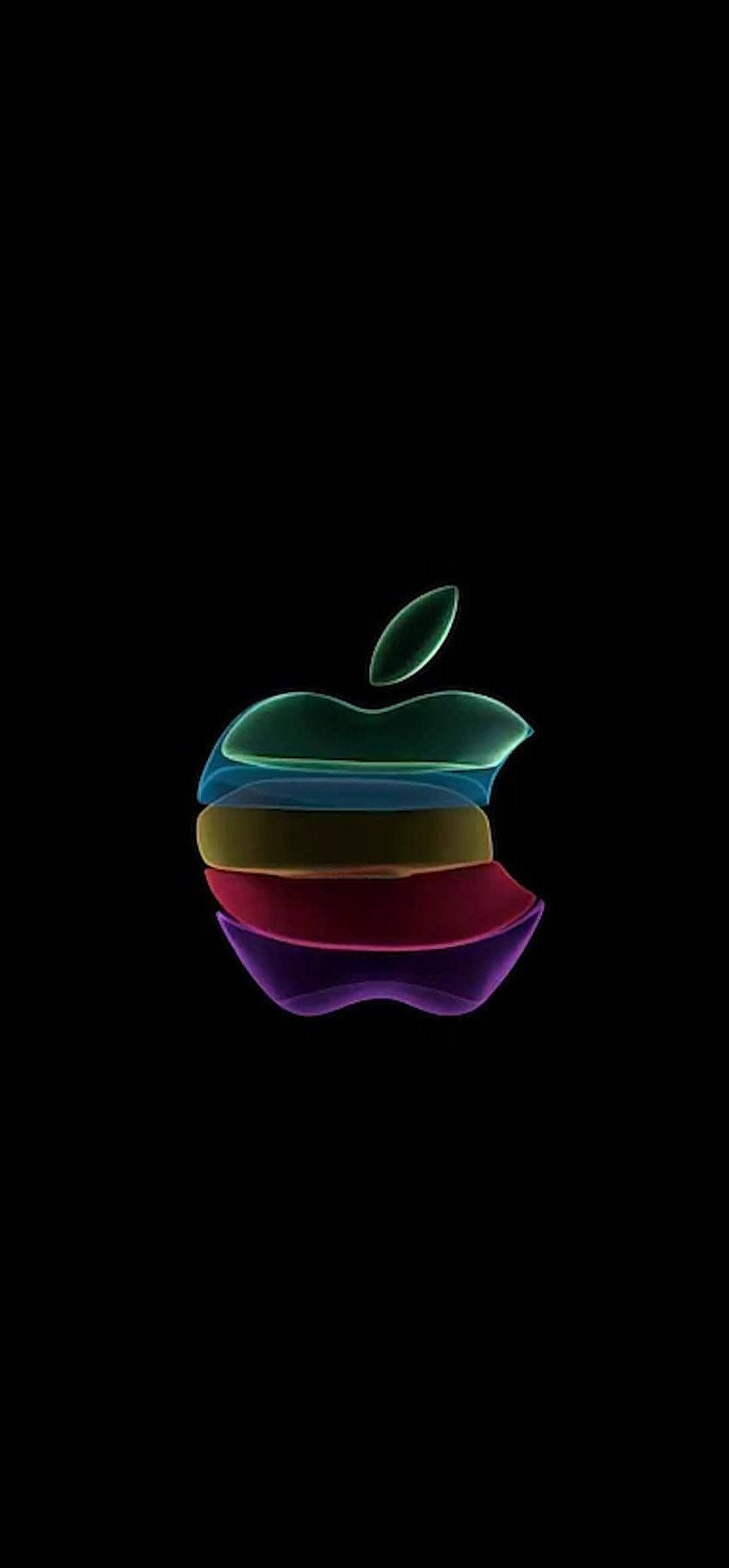 Download Minimalist Rainbow Apple Logo Ios 11 Wallpaper