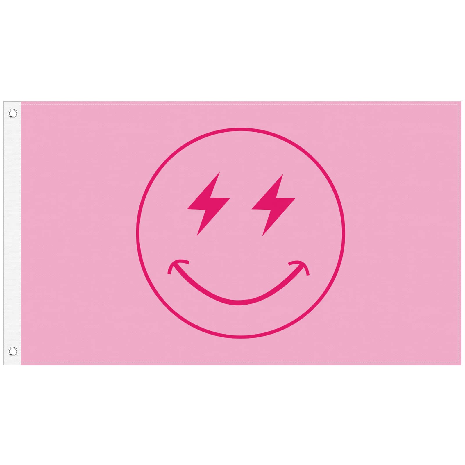 Amazon.com, Preppy Theme Pink Smile Face Flag 3 x 5 Feet Happy Face Preppy Room Decor Fade Proof Weather Resistant Funny Flags Double Stitched Aesthetic Dorm Room Flags Outdoor Large Flags