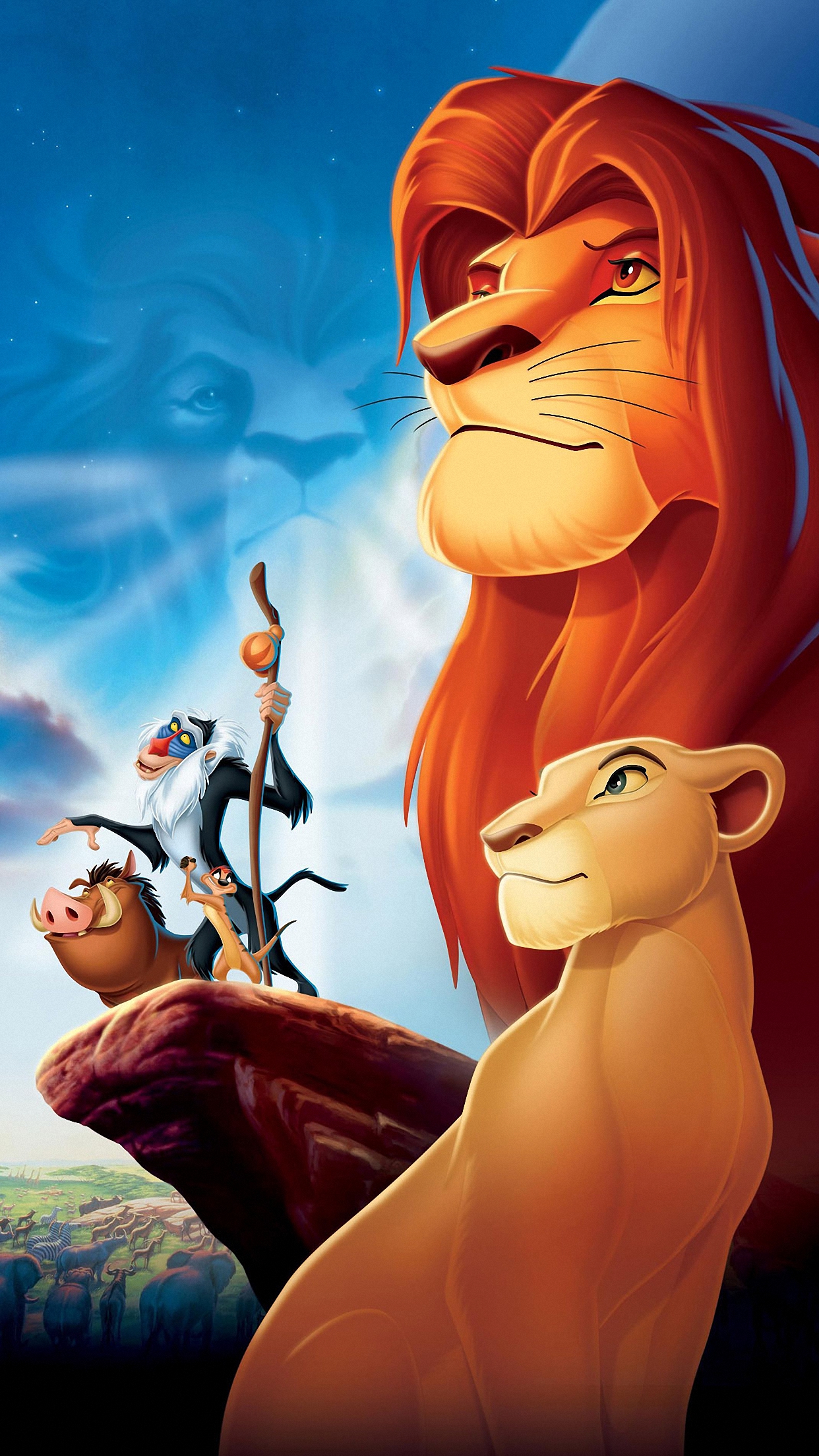 Lionking Sky Wallpaper for iPhone 11, Pro Max, X, 8, 7, 6