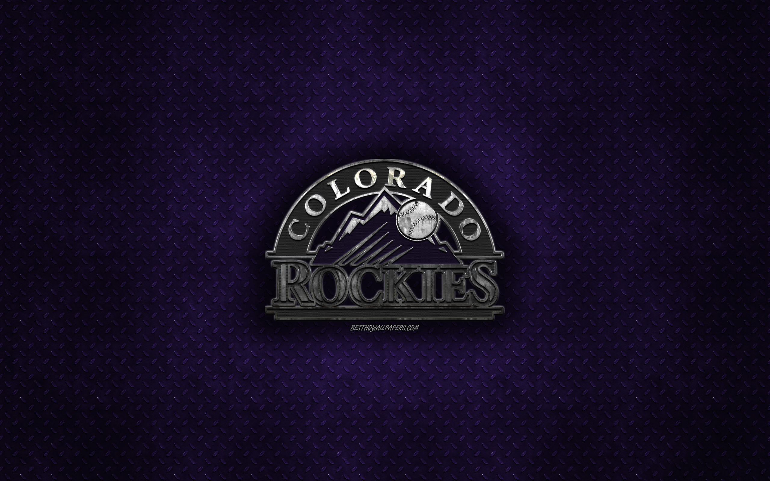 Download Colorado Rockies Purple Logo Wallpaper