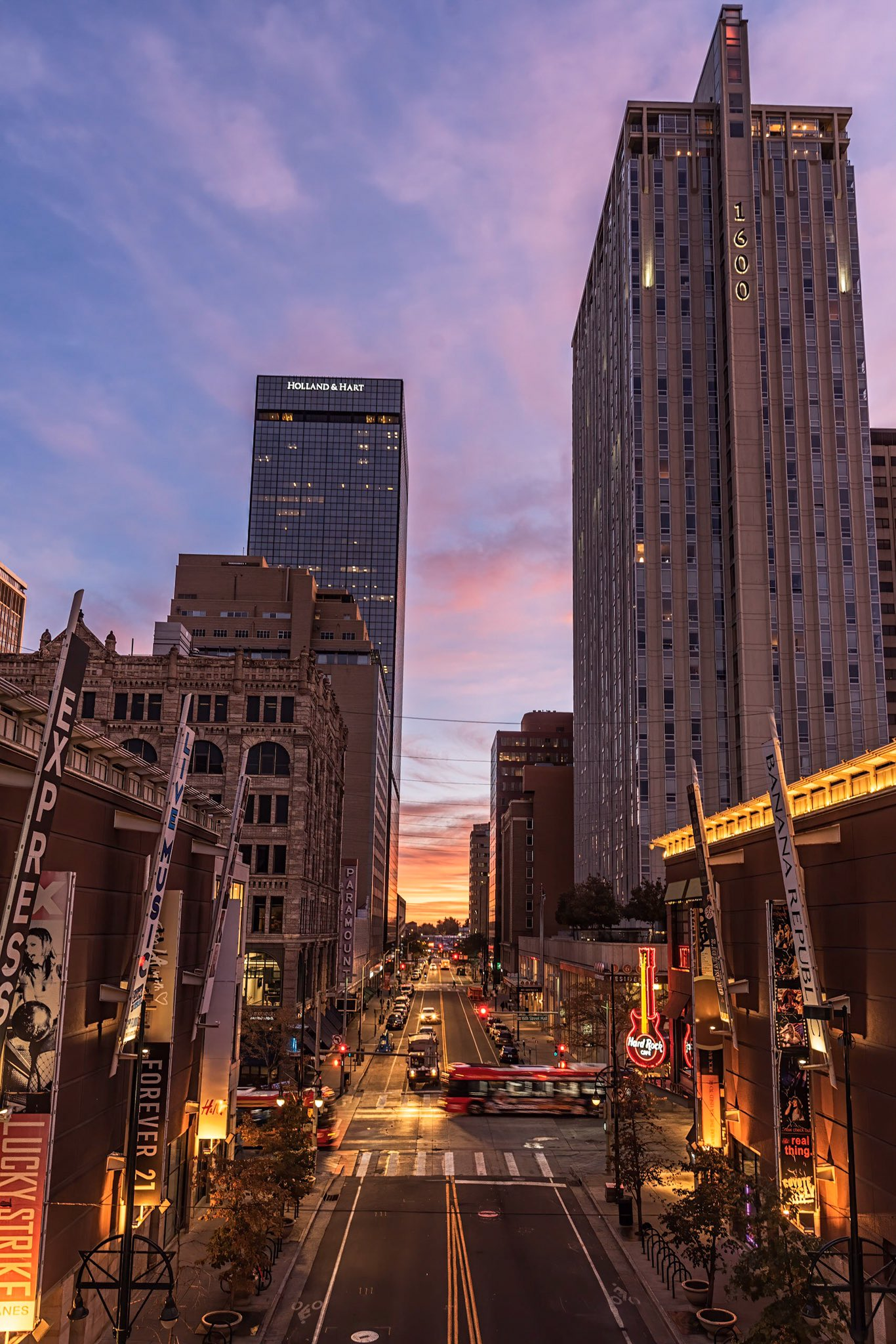 A sunrise view in Downtown Denver #city #cities #buildings #photography. Denver city, City aesthetic, Sunrise city