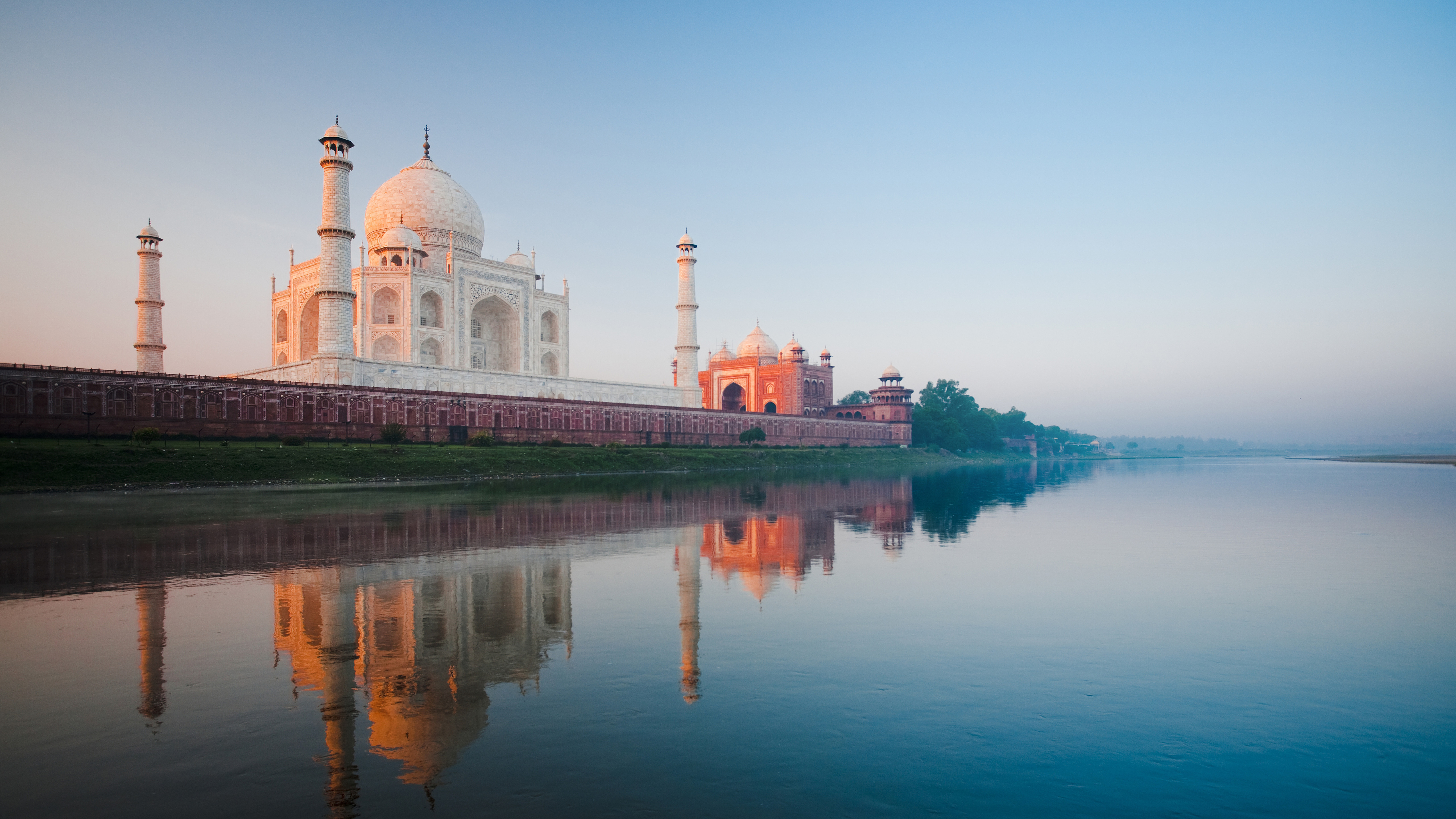 5K, Taj Mahal, Yamuna River, India Gallery HD Wallpaper