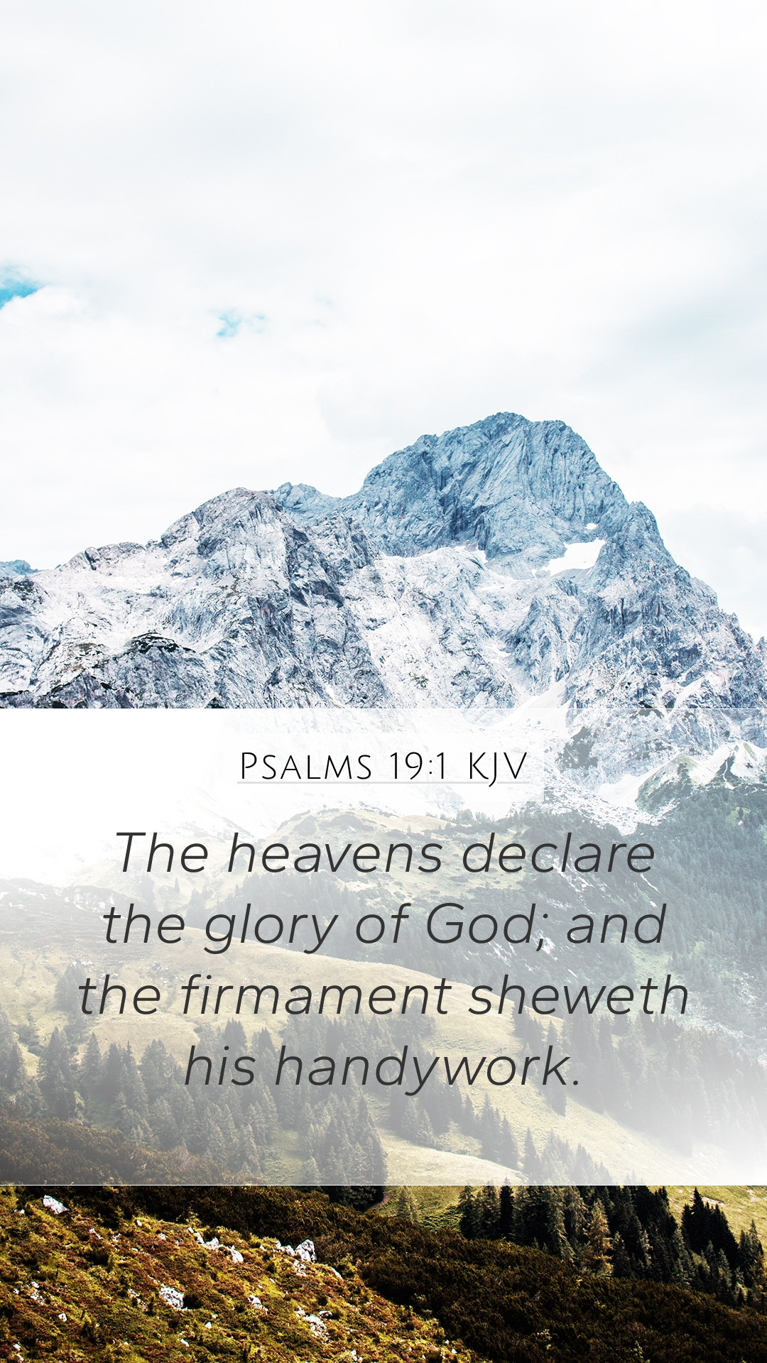 Psalms 19:1 KJV Mobile Phone Wallpaper