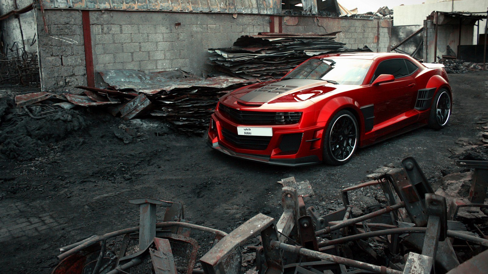 Unreal Ultra Widebody Camaro on Huge Sport Wheels