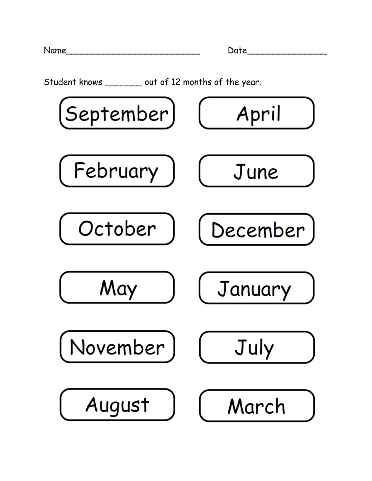 Months of the Year