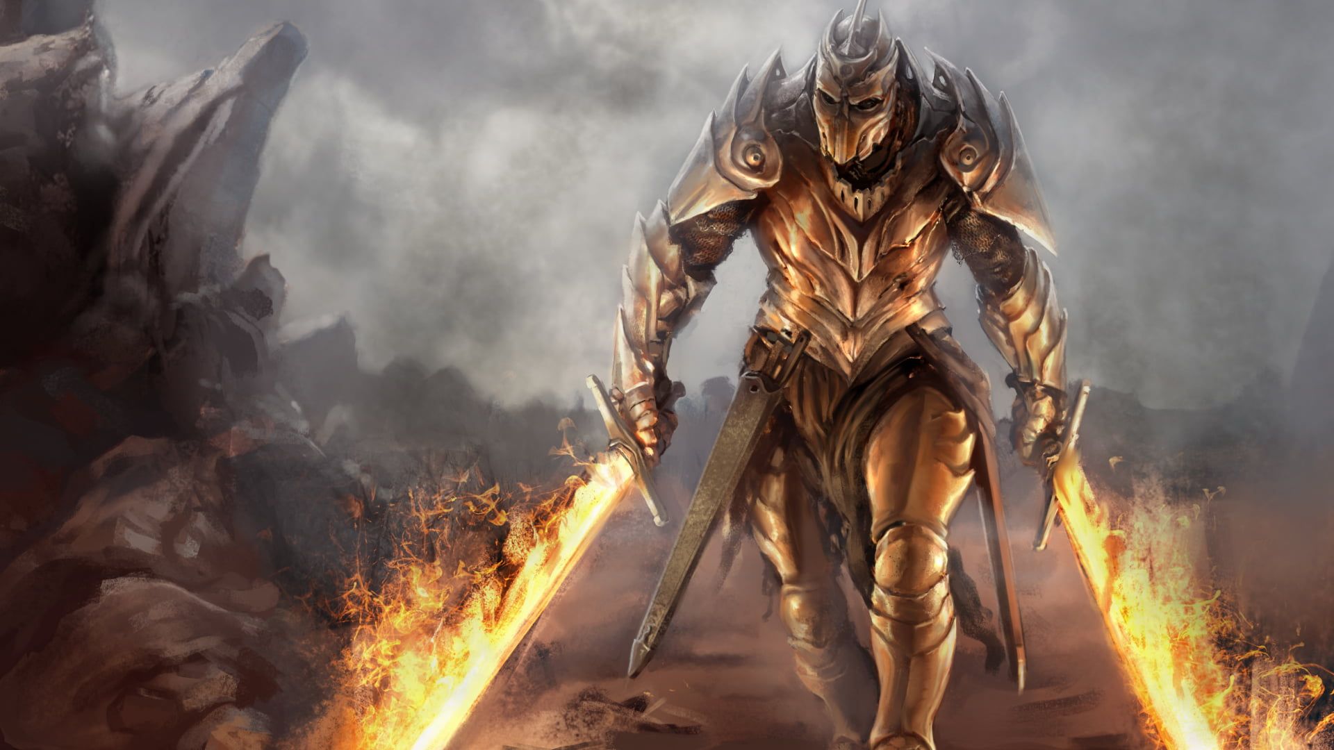 digital wallpaper digital art #warrior fantasy art #sword P #wallpaper #hdwallpaper #desktop. Digital wallpaper, Fantasy art, Digital art