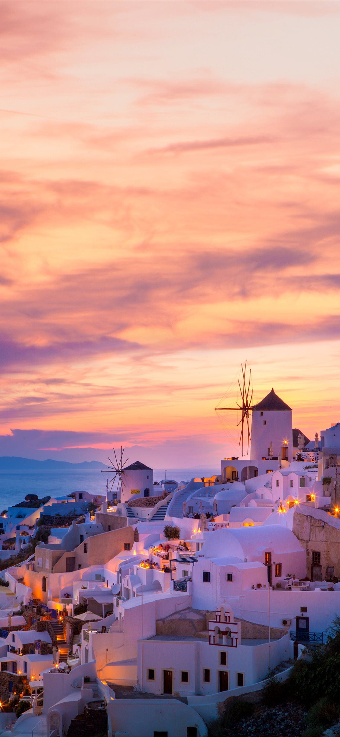 Greece Sunset Top Free Greece Sunset Background A. iPhone Wallpaper Free Download