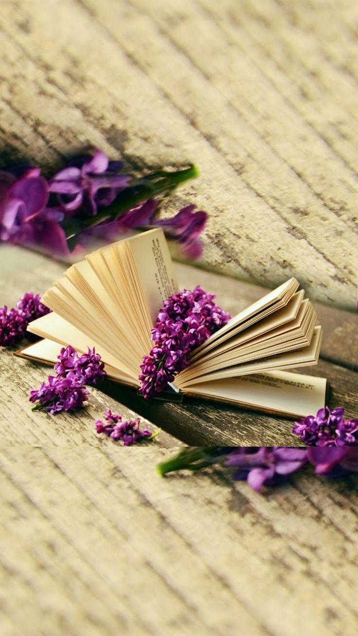 Lilacs as a bookmark. Springtime reading period. Книга цветы, Цветочные иллюстрации, Цветочные картины