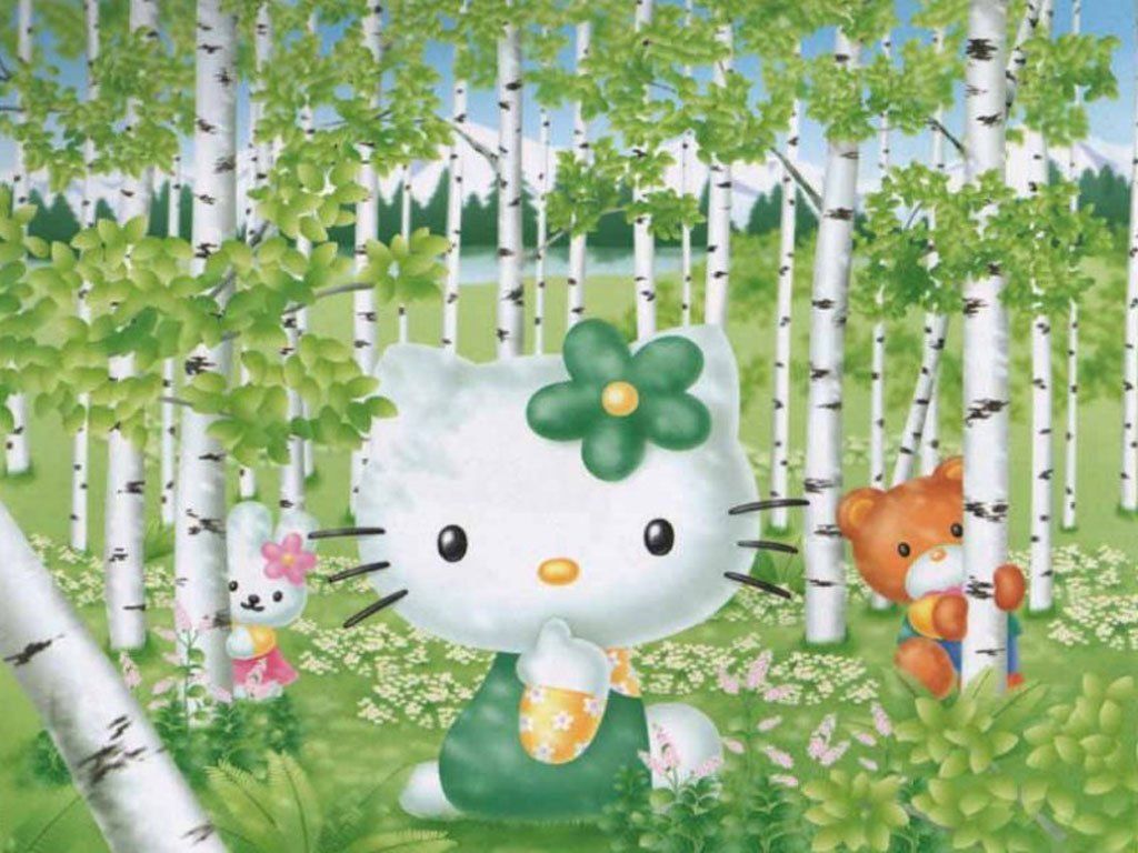 Green Hello Kitty Wallpaper Free Green Hello Kitty Background