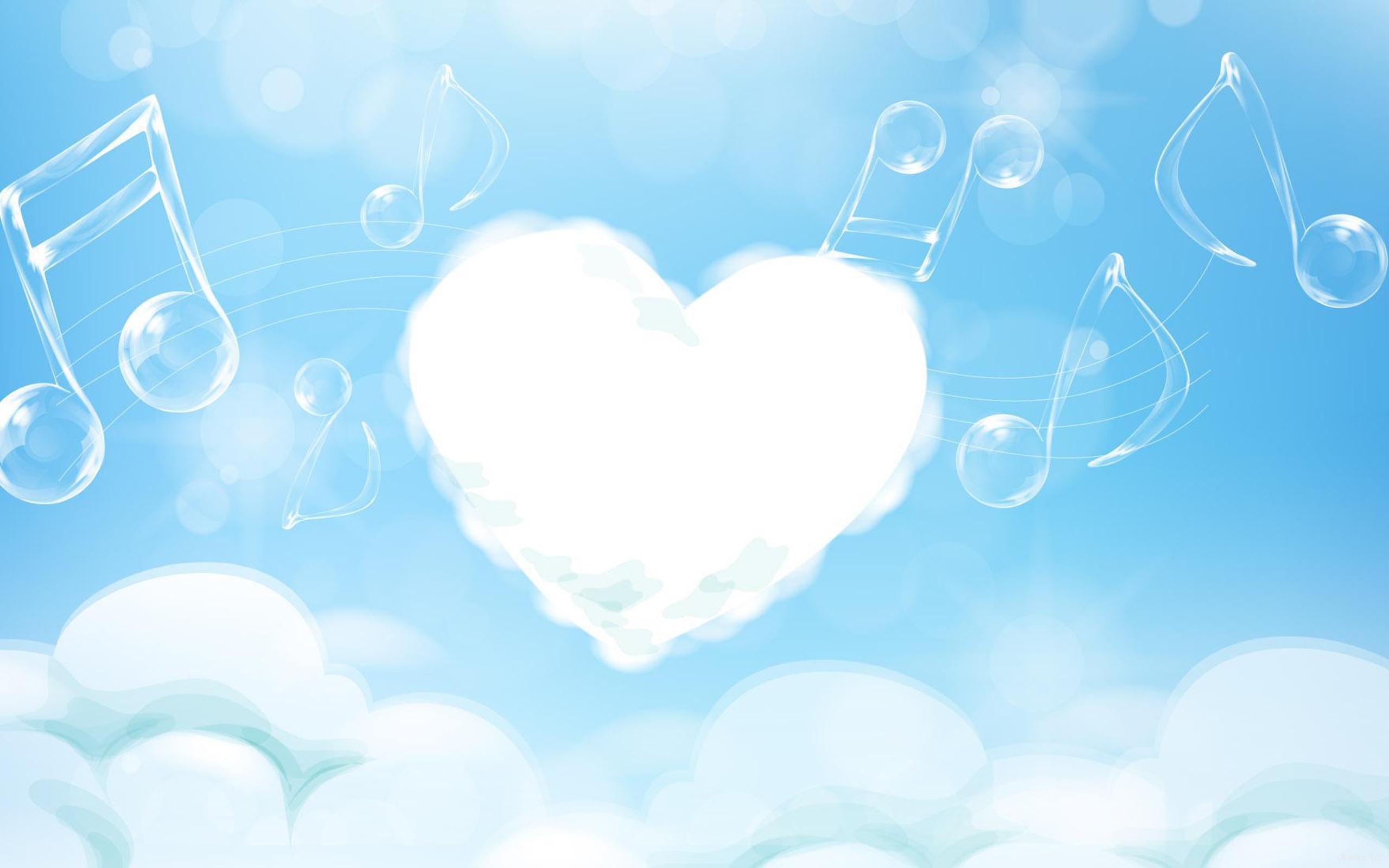 Cloud heart on Valentine's Day February 14 Desktop wallpaper 600x382
